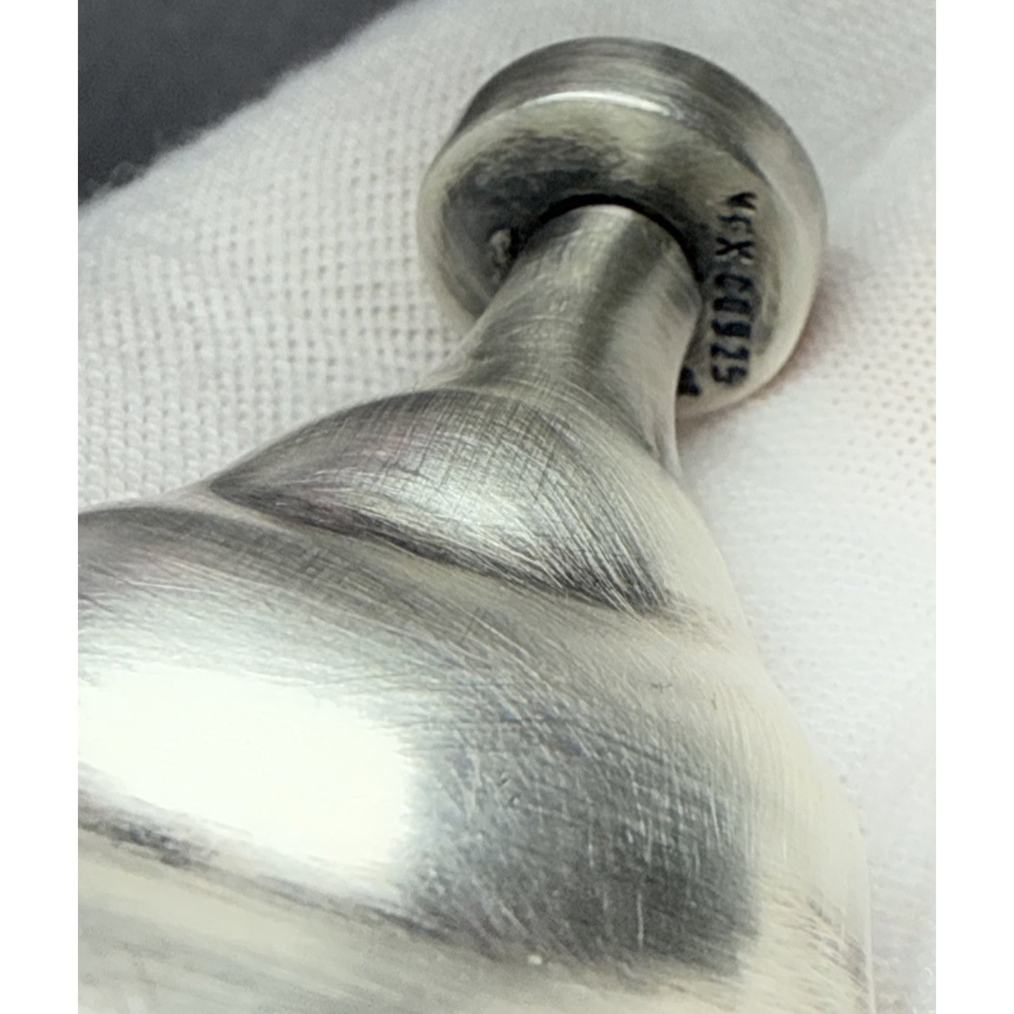 Taxco Sterling Silver TH-112 Mini Perfume Bottle Modern Blue Cabochon As Is