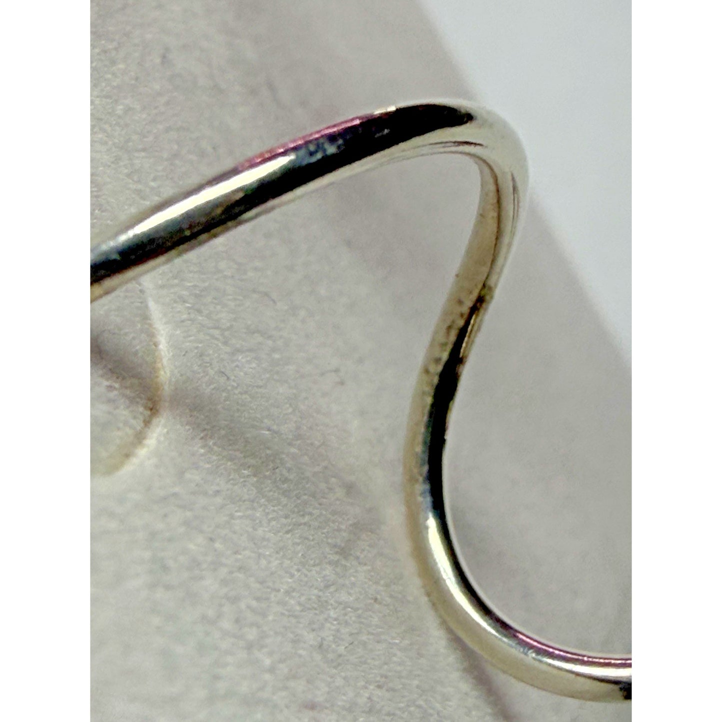 Modernist Sterling Silver Spiral Ribbon Earrings Dangle Snake Coil Stud Post