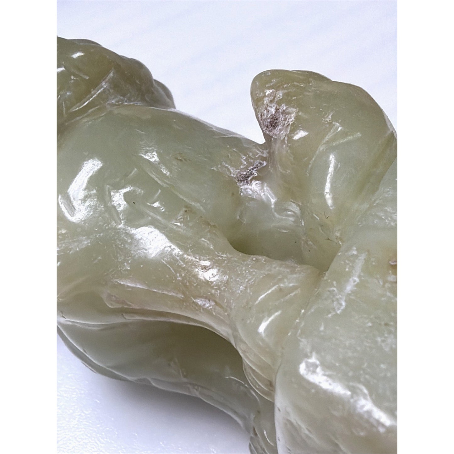 Vintage Carved Green Stone Jade Foo Dog Stamp Seal Box Personalized As Is Read