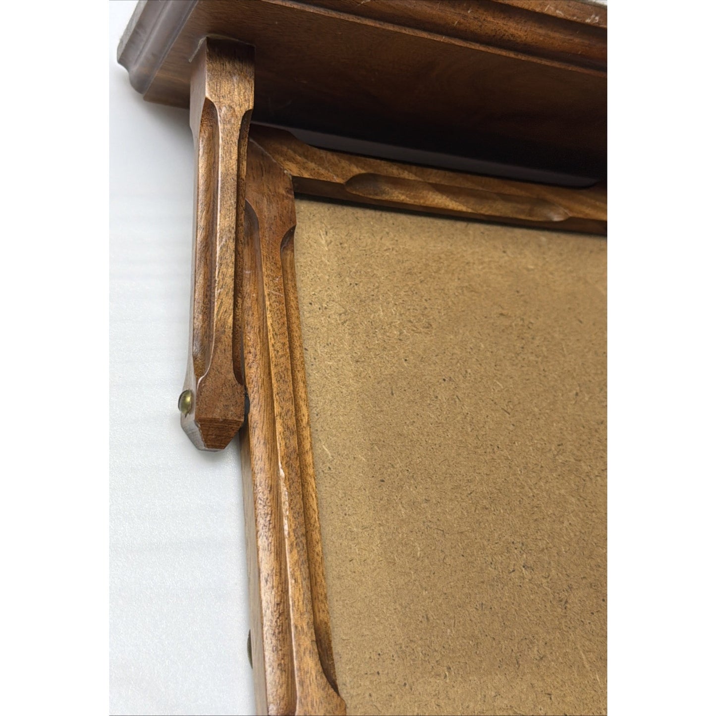 Art Deco Hand Made Dreesman Wood Tabletop Swivel Swing Tilt Picture Frame As Is