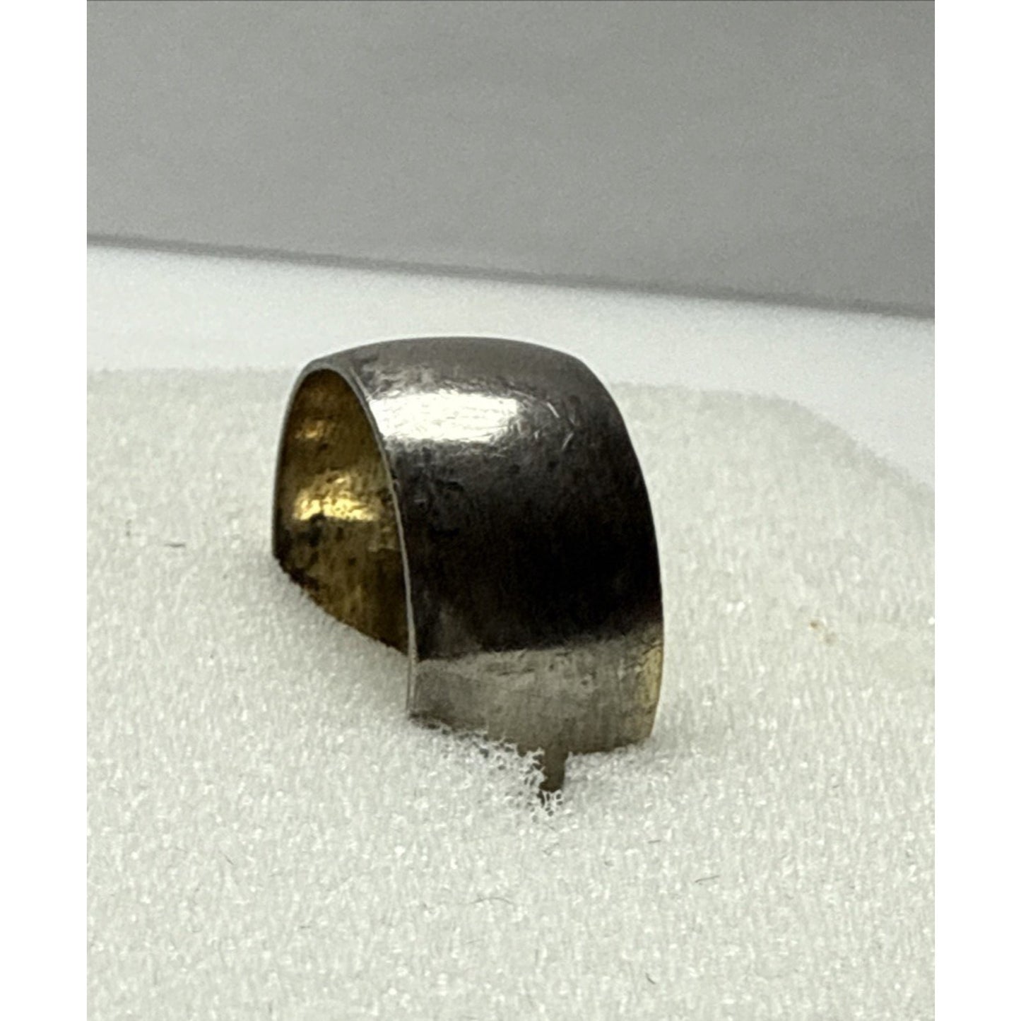 Vintage Uncas Cigar Band Ring Silver Metal Sz 6 As Is