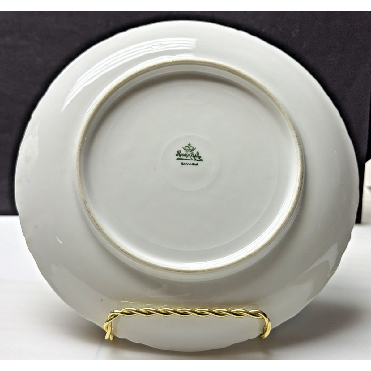 Antique Rosenthal Bavaria Hand Painted Lily Flower Plate Signed Gates Pink Green