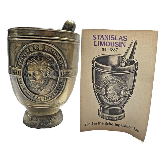 Vintage Schering Stanislas Limousin 22nd Collection Pestle Mortar Pharmacal Inve