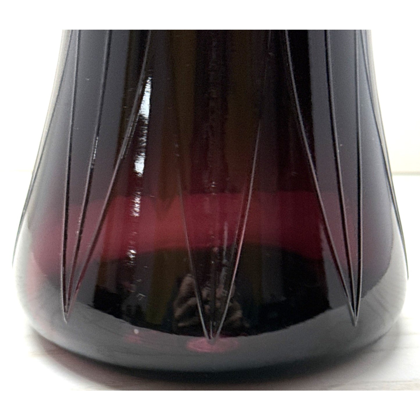 MCM Italy Empoli Glass Genie Bottle Decanter Purple Amethyst No Stopper As Is