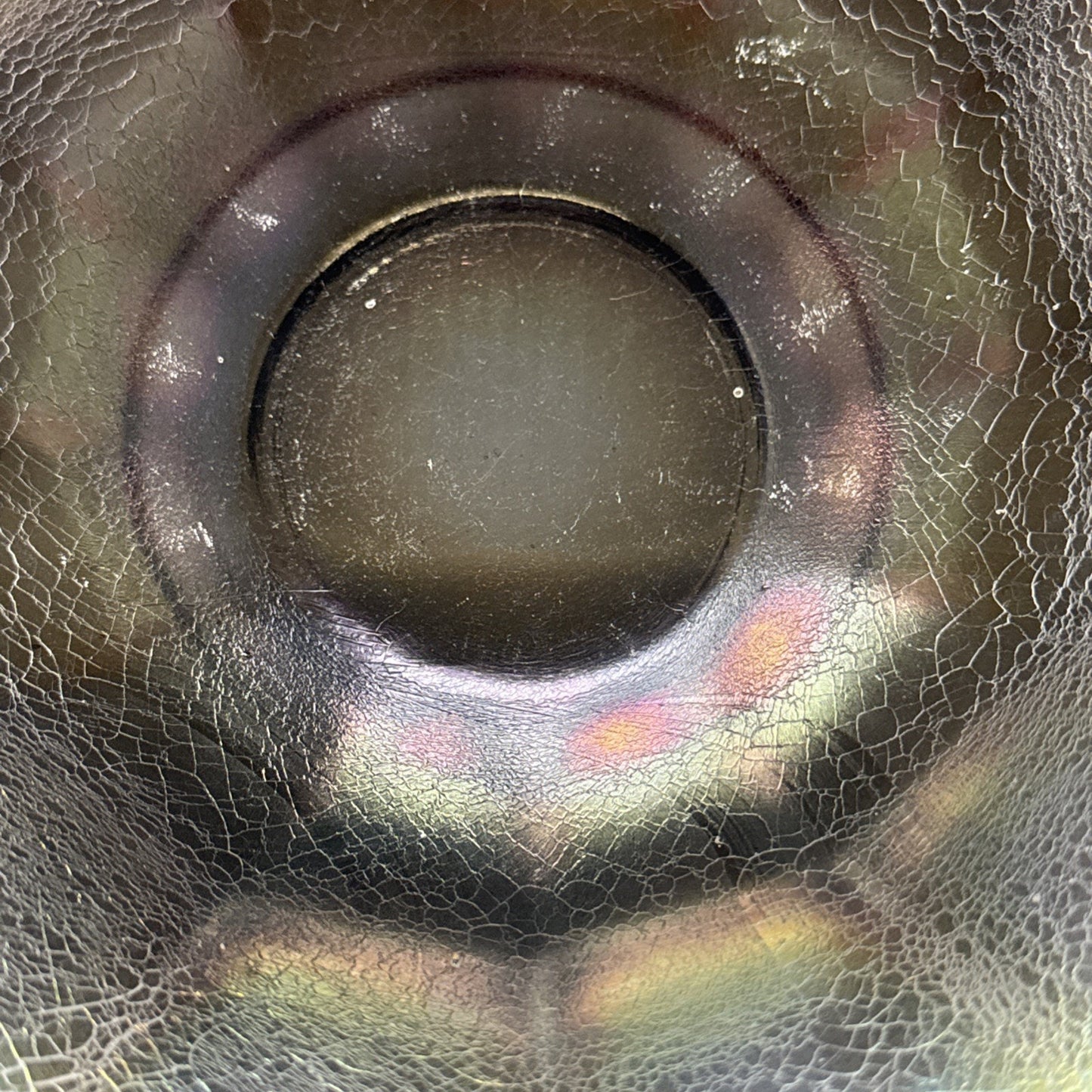 Vintage Imperial Glass Smoke Carnival Stretch Wide Panel Bowl Flare Rim As Is