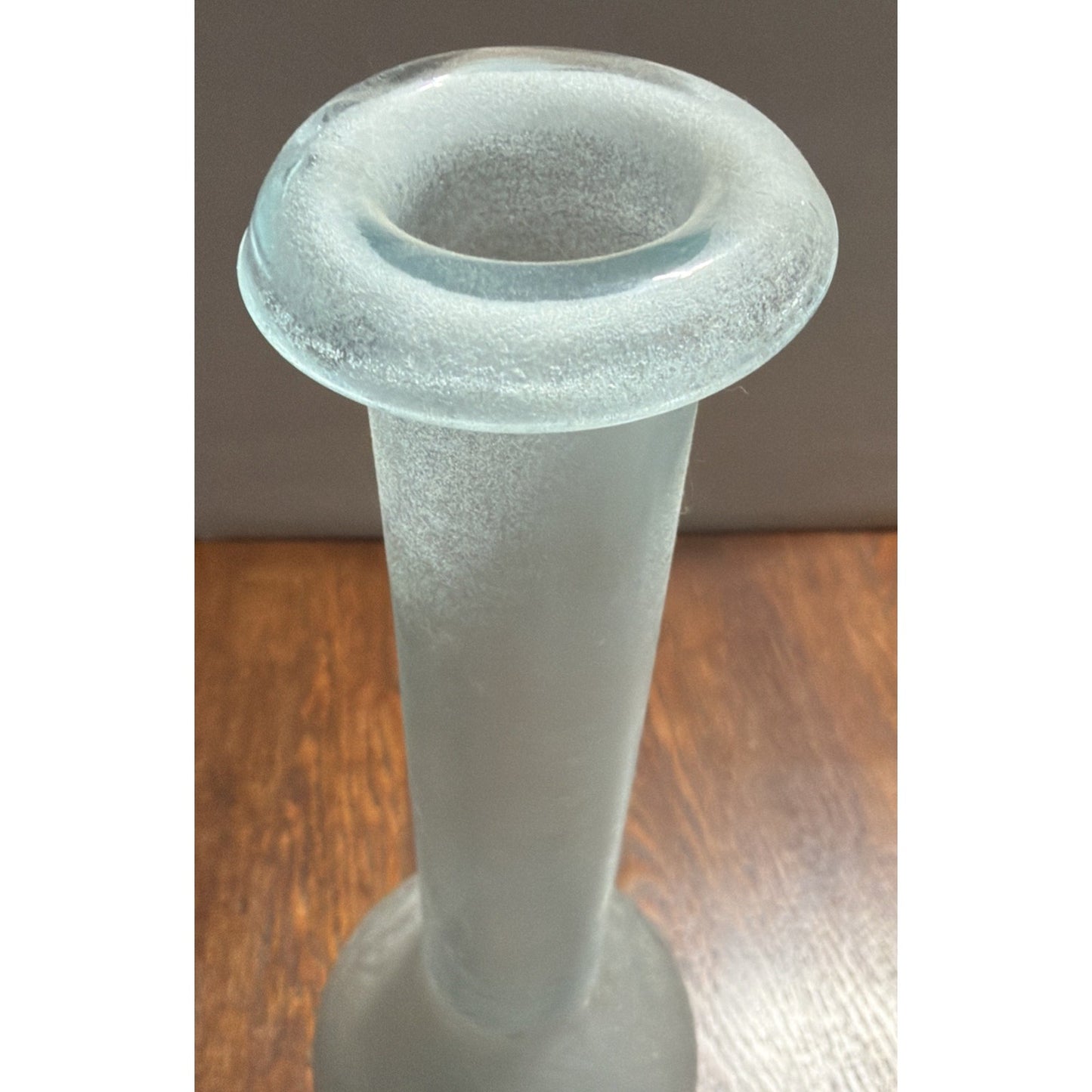 Rachel Ashwell Shabby Chic Scavo Texture Long Neck Glass Vase Rolled Lip Amphora