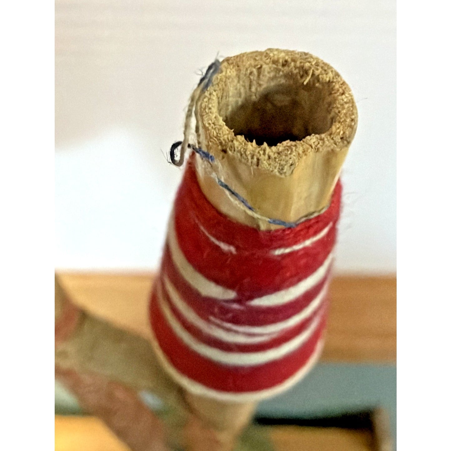 Vintage Etched Floral Brass Hookah Wrapped Hose As Is