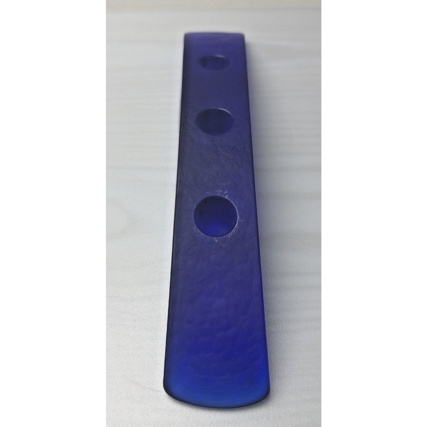 Sasaki Crystal Soichiro Sasakura Anasazi Cobalt Arch Candle Holder Cobalt Blue