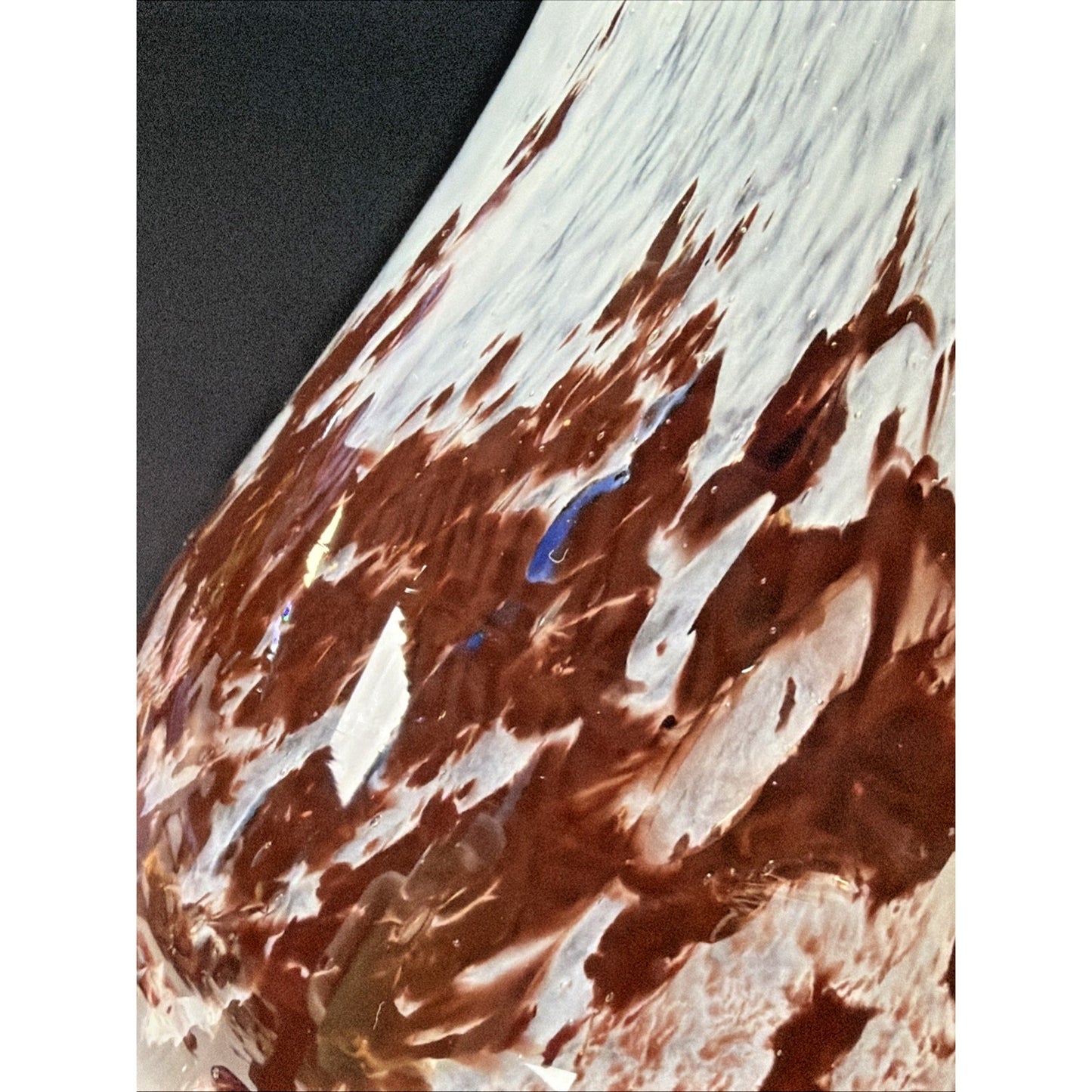 Contemporary Klodzko Poland Art Glass Vase Mozaik Mix Mosaic Abstract Mottled