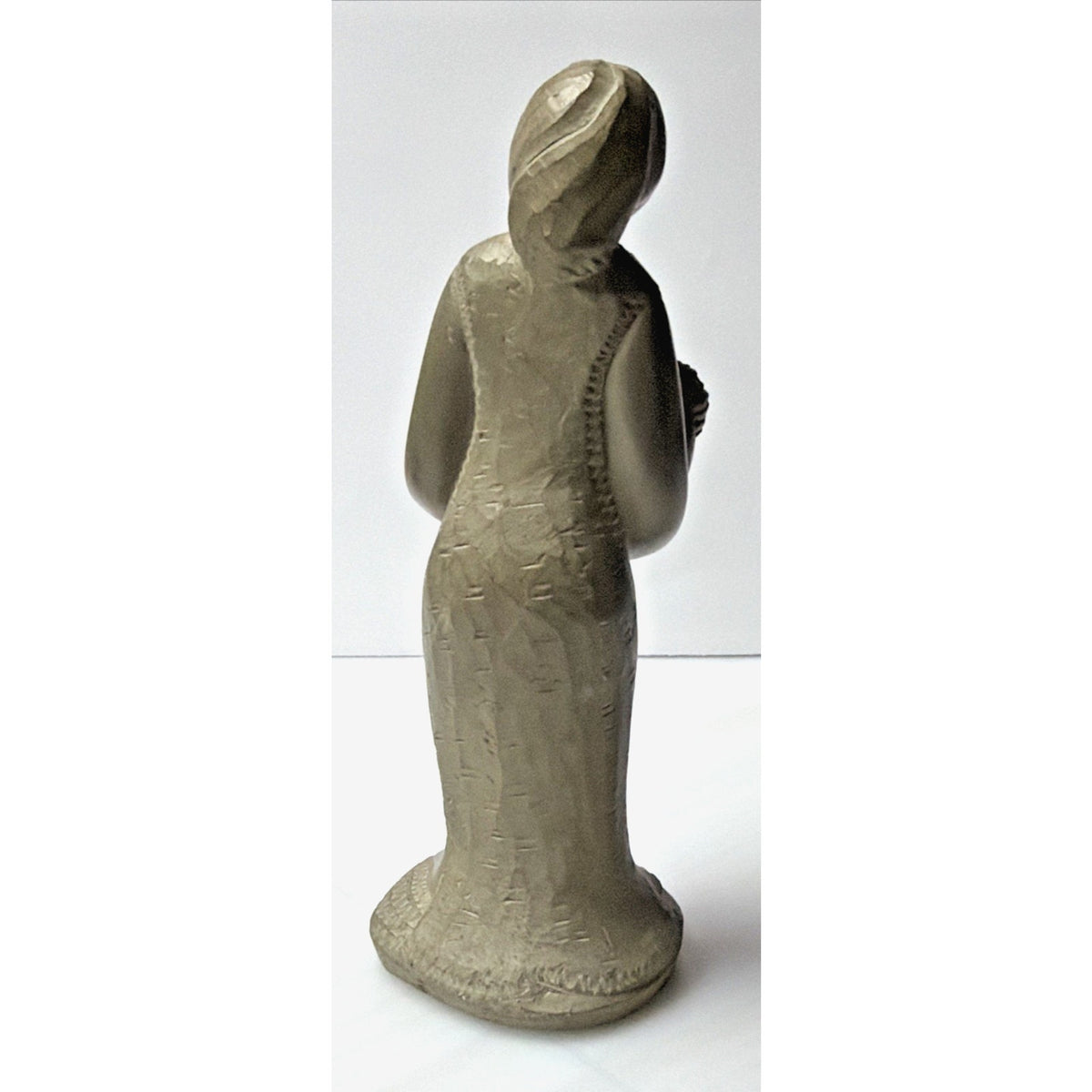 Vintage Haitian African Carved Soapstone Sculpture Mother Child Detailed Faces