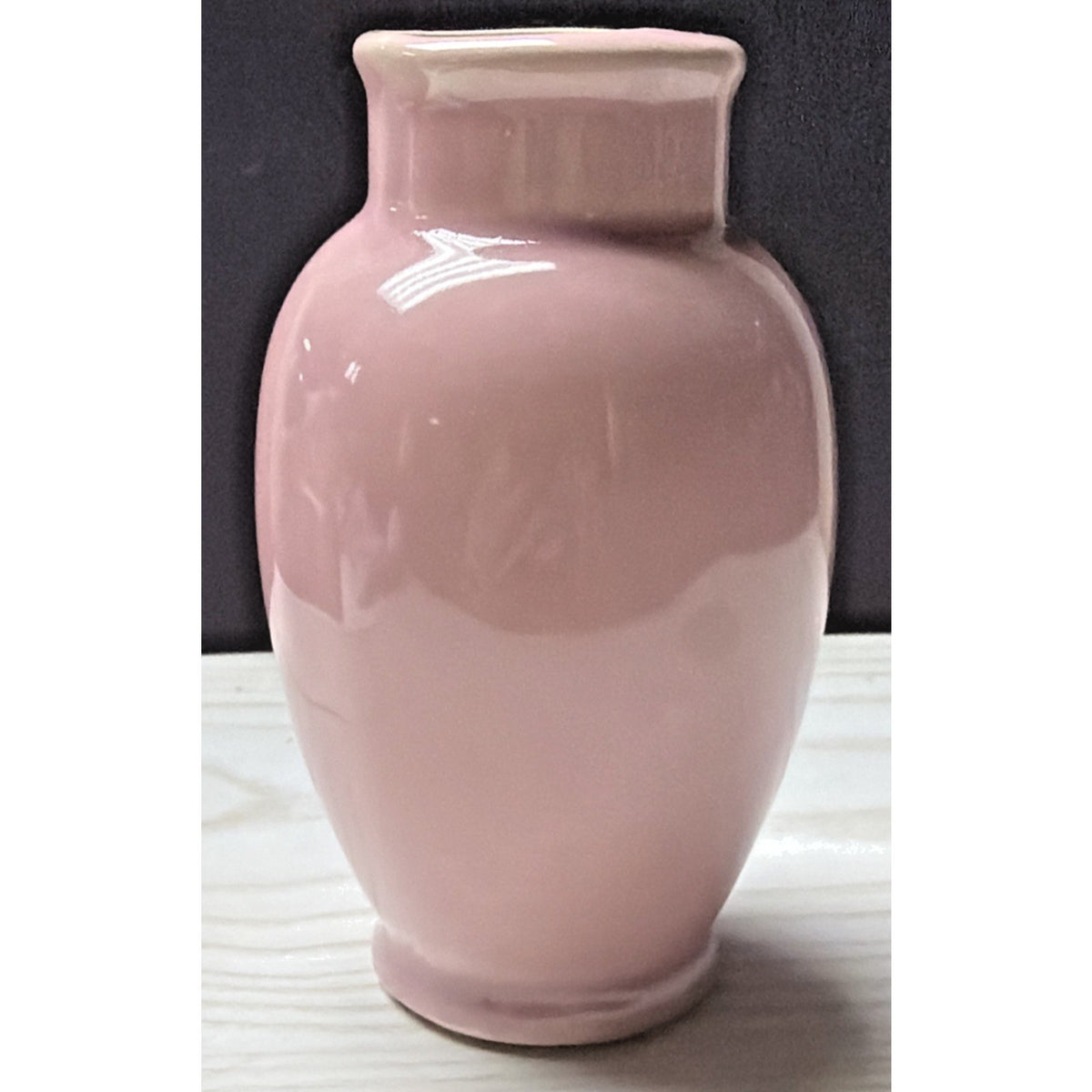 Vintage Art Pottery Pink Bud Vase Small Glazed Glossy