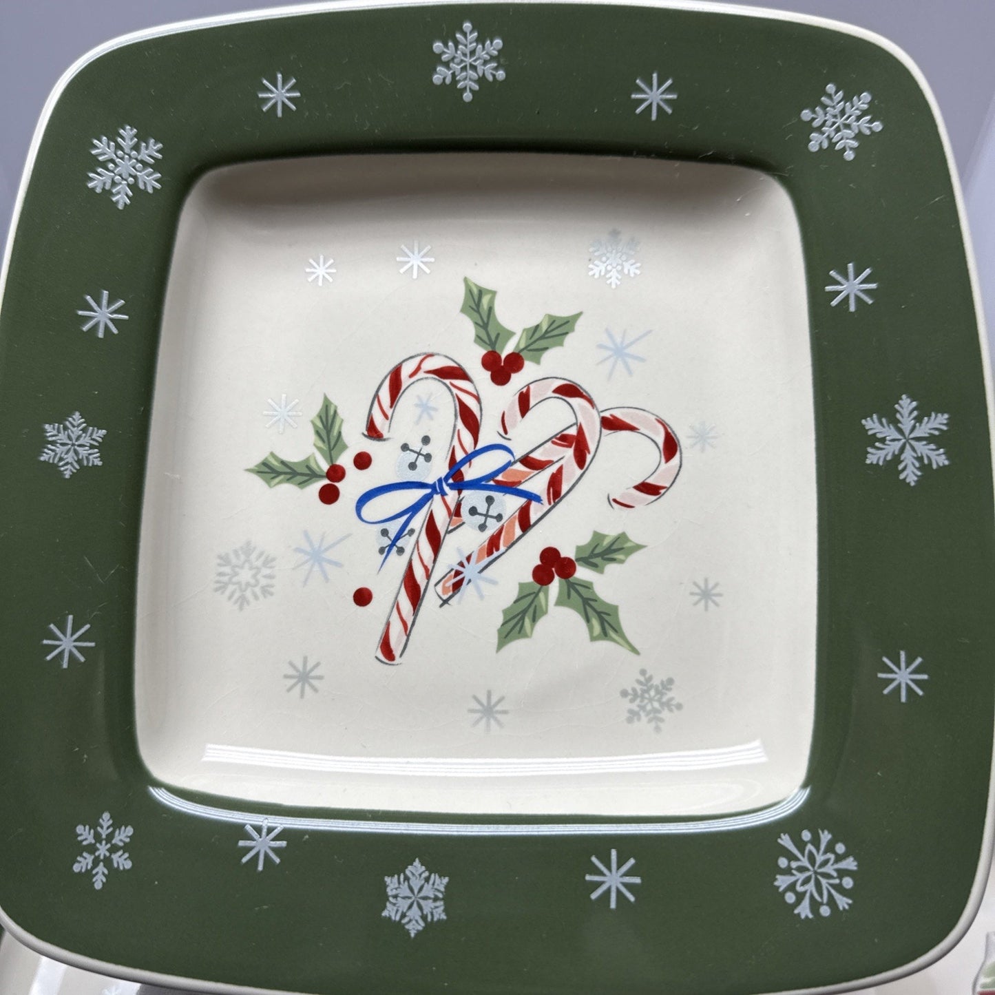 Longaberger Pottery 4 Pc Set All The Trimmings Holiday Plates 31808 Box New Open