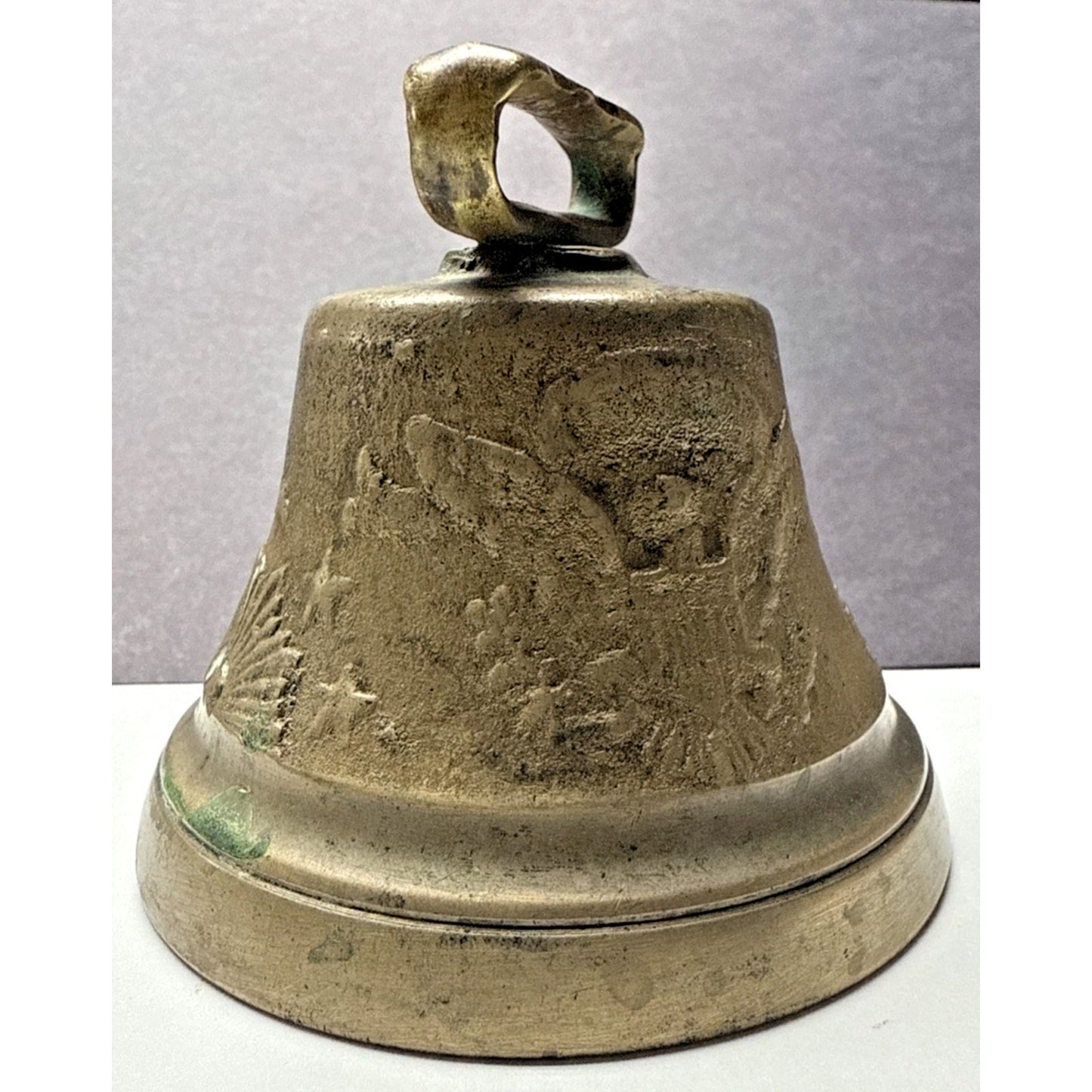 Antique US Army Camel Corps Brass Eagle Stars Bell As Is No Clapper