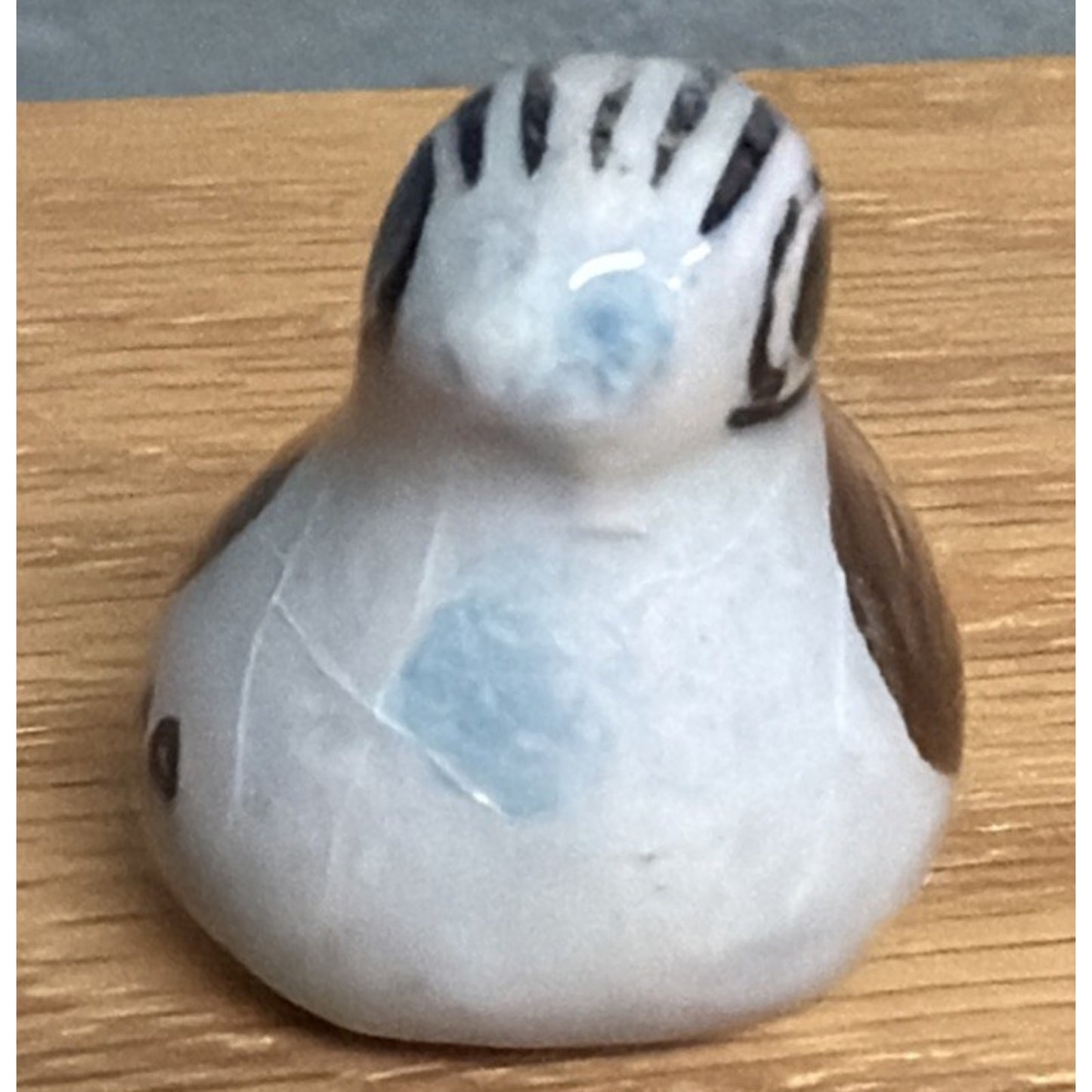 Vtg Mexican Tonala Pottery Mini Bird Hand Painted Glazed Floral Signed As Is