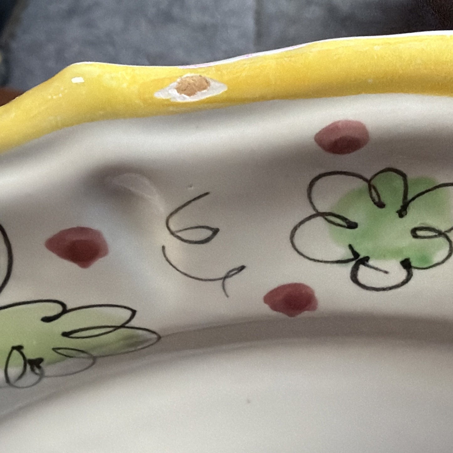 Italy Majolica Pottery Plate Hand Painted Turkey Porcelain Glazed Numbered As Is