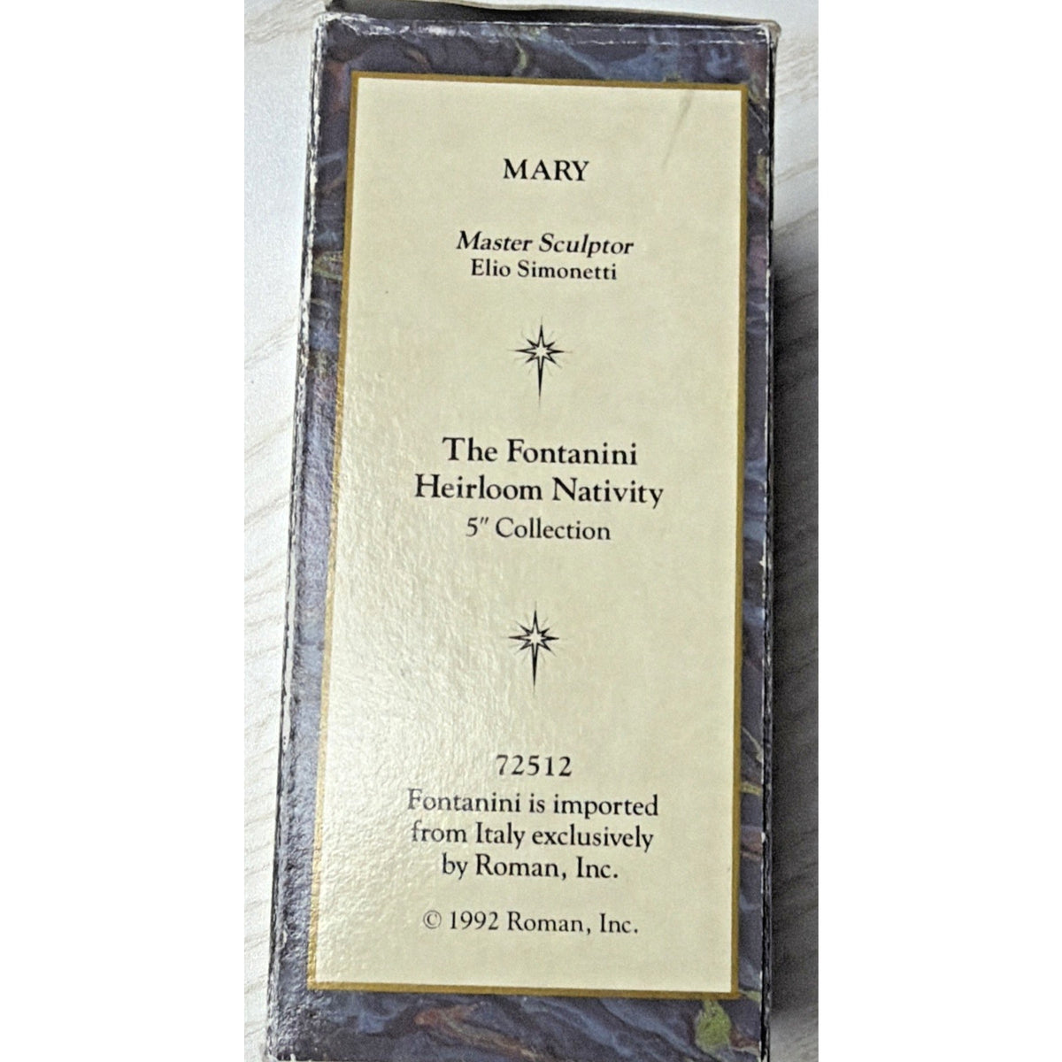 Vintage Fontanini Mary Heirloom Nativity Collection Roman Italy Box Signed