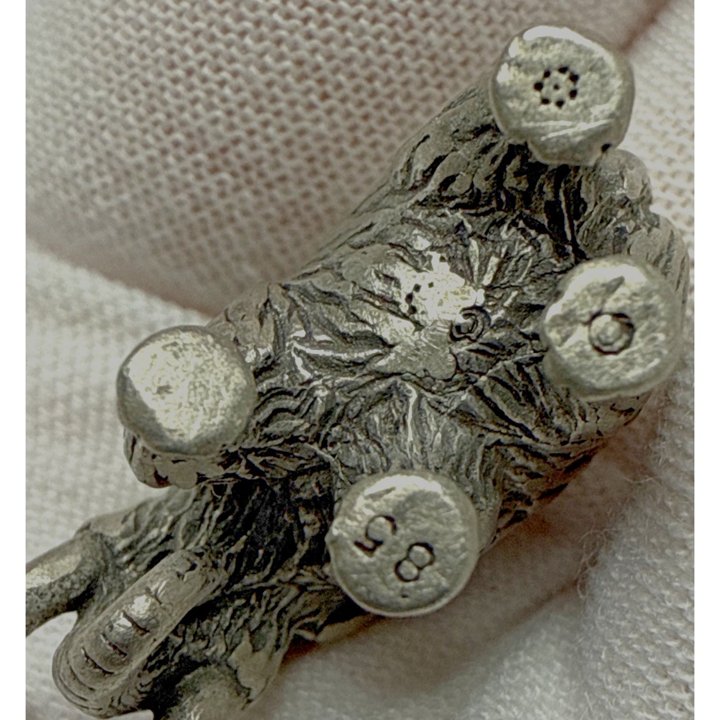 Vintage Silver Miniature Elephant Woolly Mammoth 15.83 grams As-Is Read