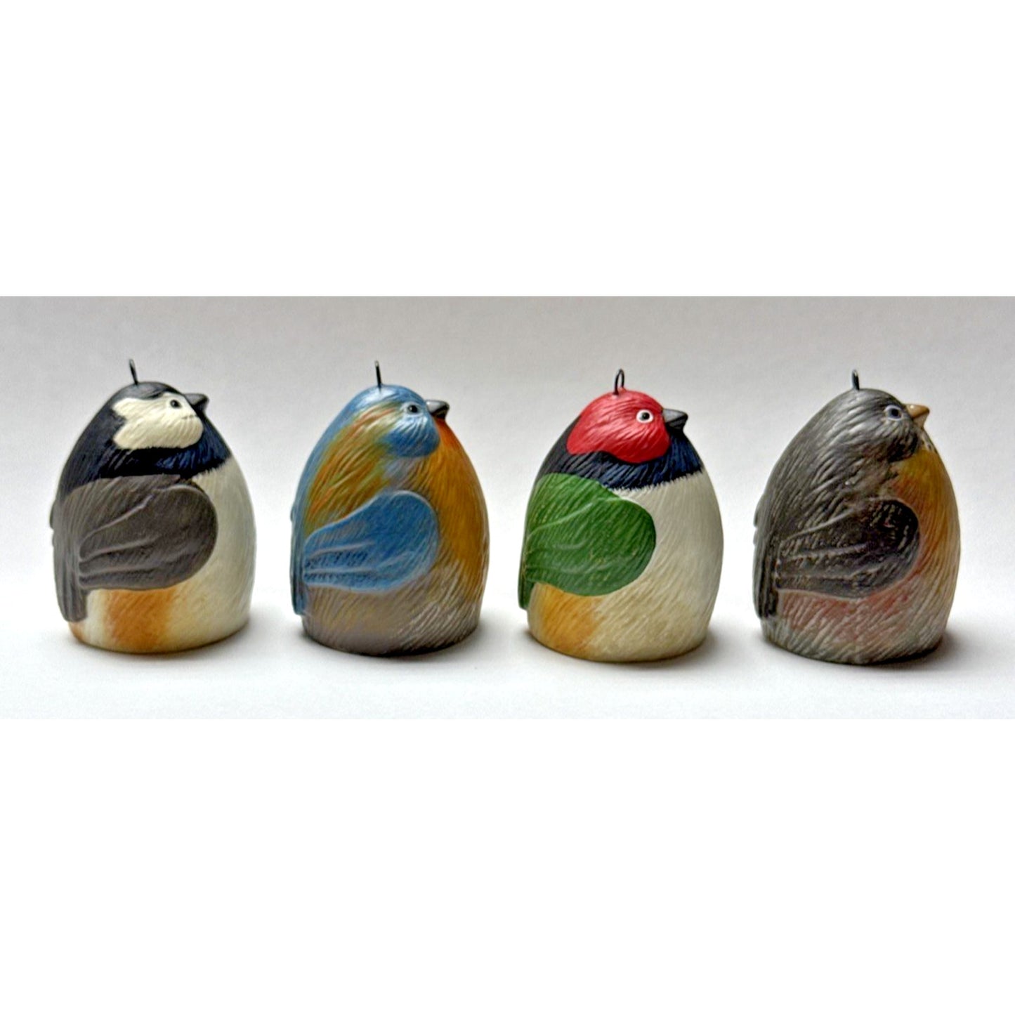 Vintage Lot of 4 Dept 56 Woodland Bird Egg Ornaments Bells