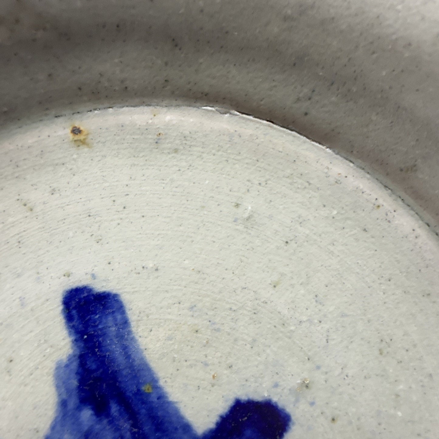 Vintage Lot of 2 HMN Art Pottery Star Platter Plate Bowls Stoneware Blue