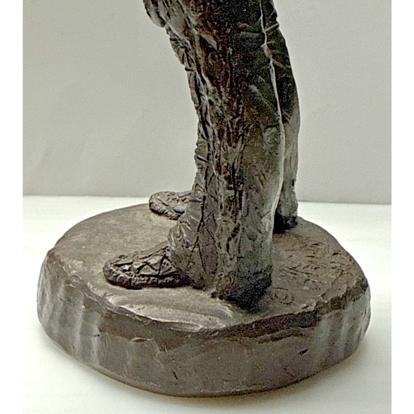 Vintage Michael Garman Sculpture 048 Bronzetone Chief Native Signed As Is