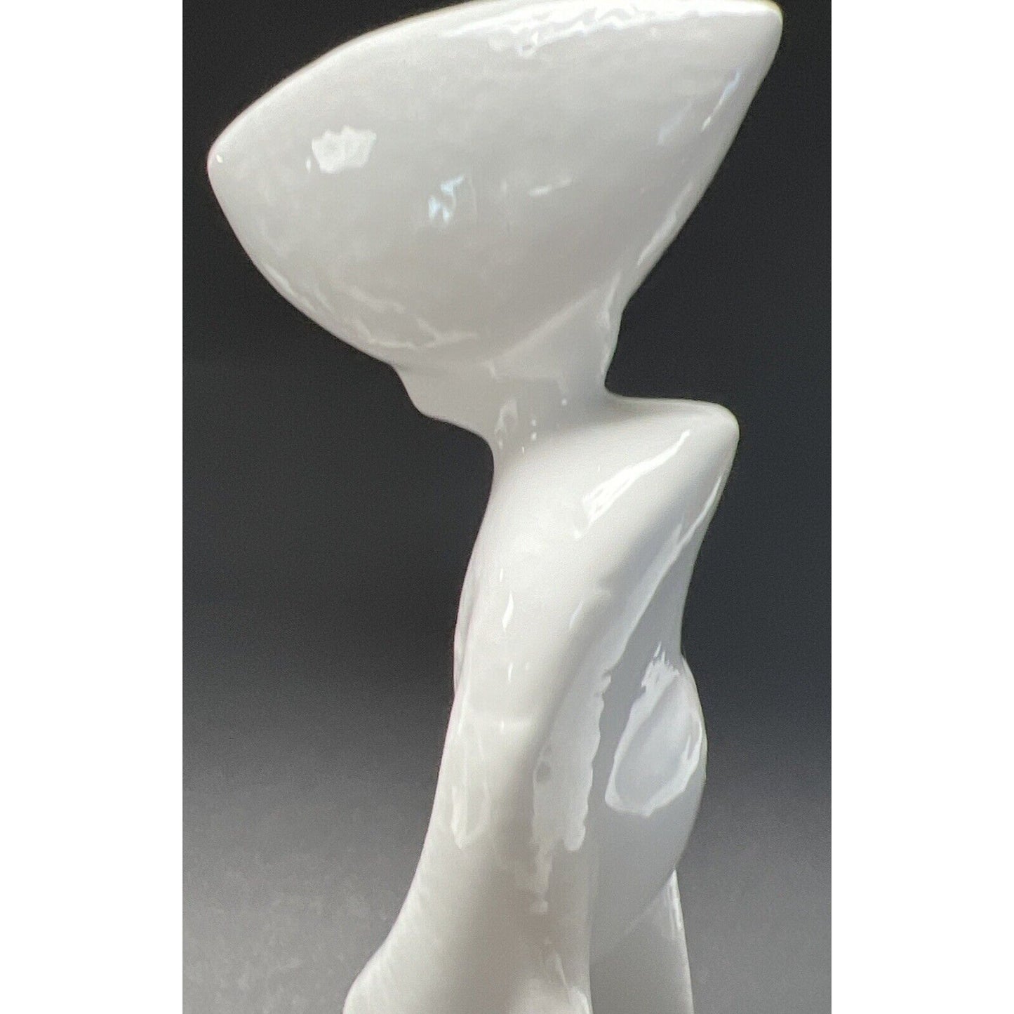 Vtg Blanc de Chine Awa Odori Dancer Sculpture Keiten Takahashi Porcelain Glazed