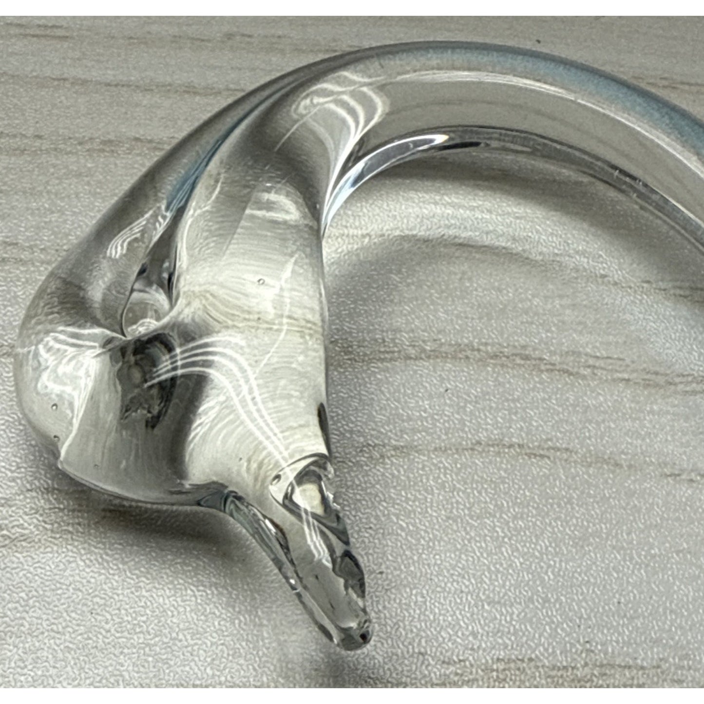 Vtg Murano Sommerso Art Glass Swan Long Neck Figurine Cobalt Blue Paperweight