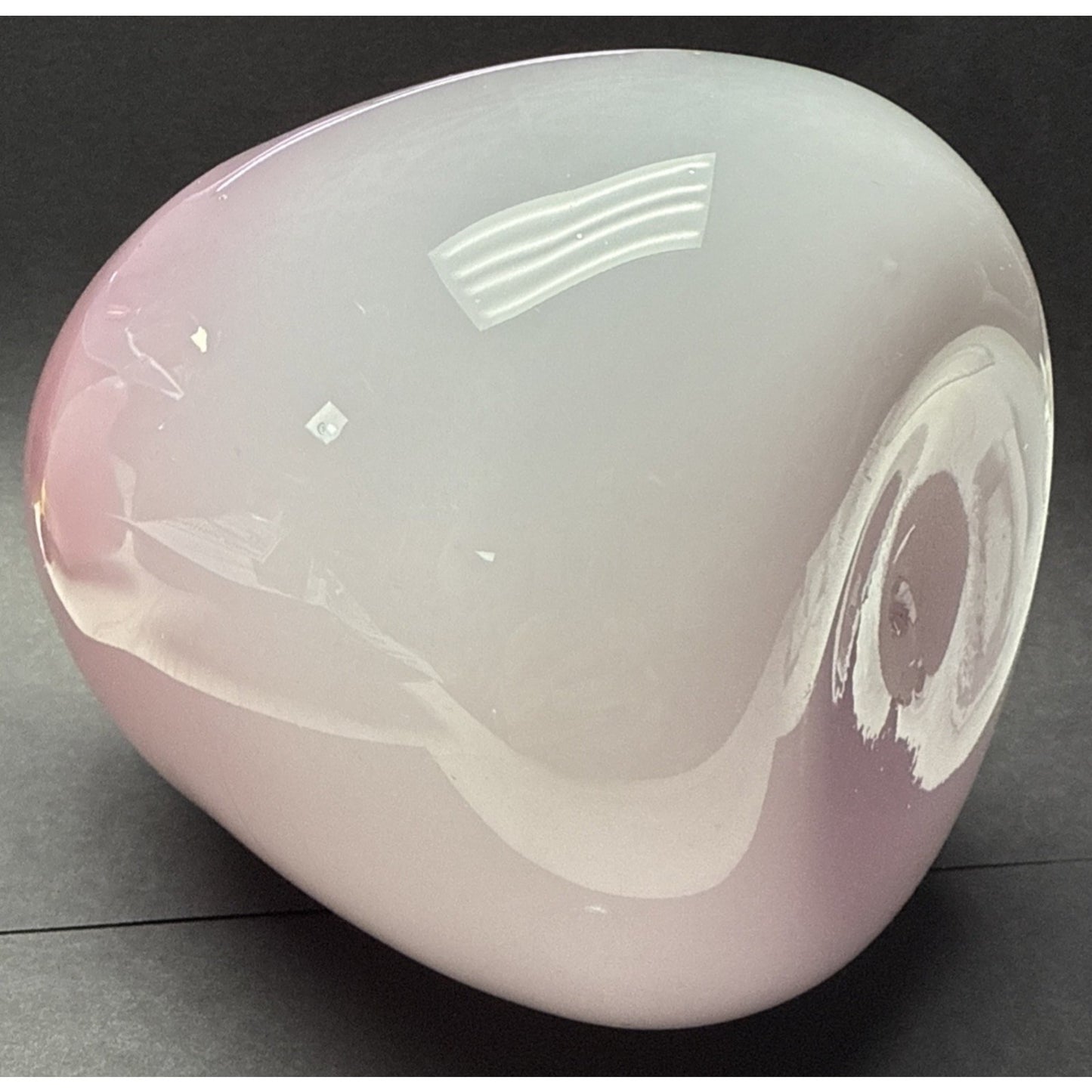 Victorian Stevens Williams Cased Peachblow Vase Crimped Edge Melon