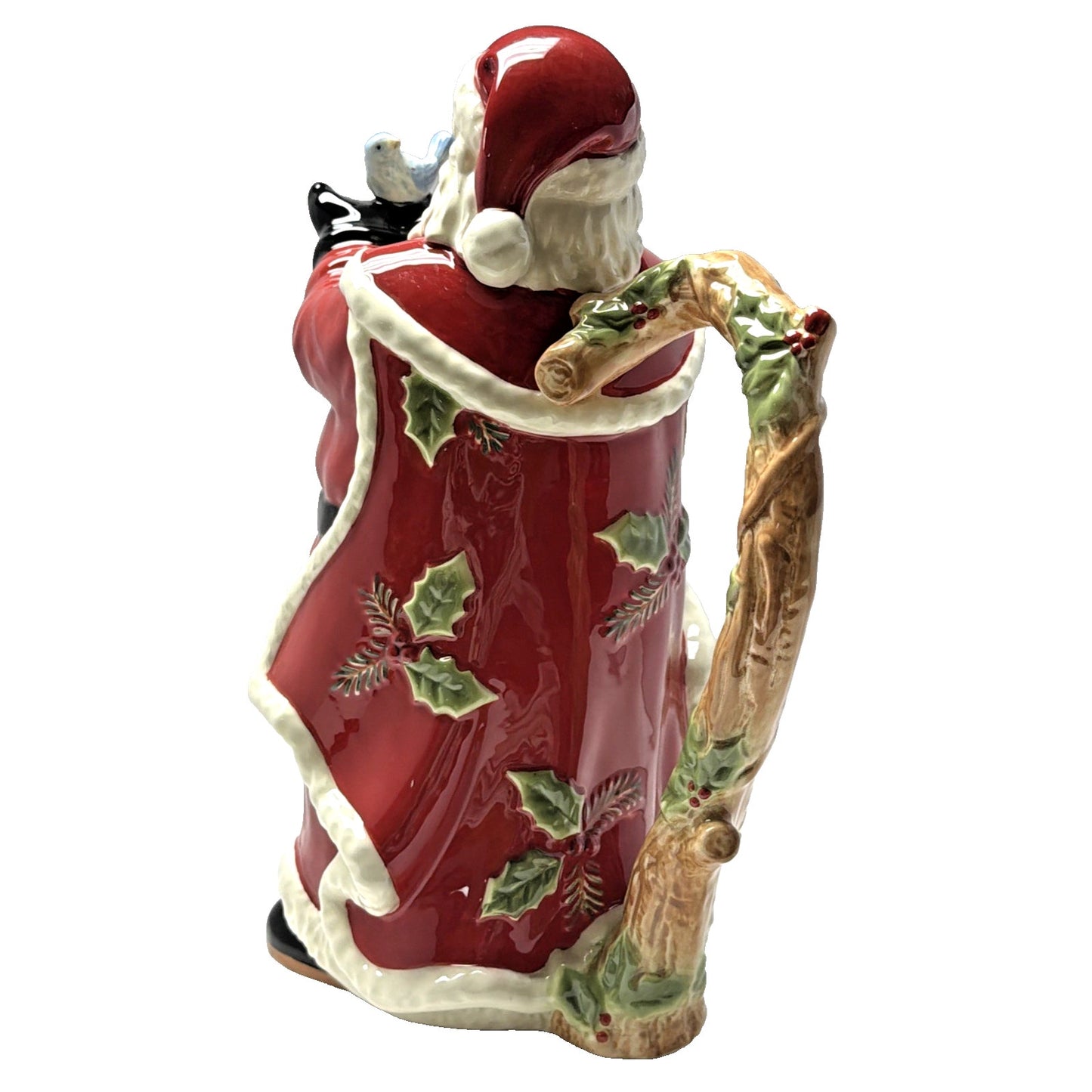 Lenox Holiday Gatherings Santa Claus Pitcher Christmas Holding Bluebird Box Tags