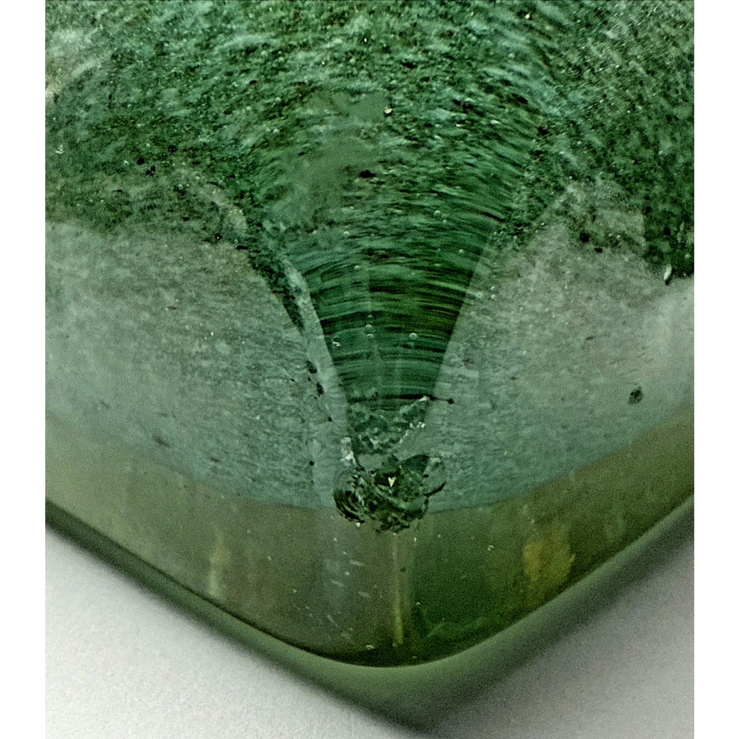 MCM Barovier Toso Eugenio or Aborigeni Art Glass Square Bowl Ashtray Gold Jade
