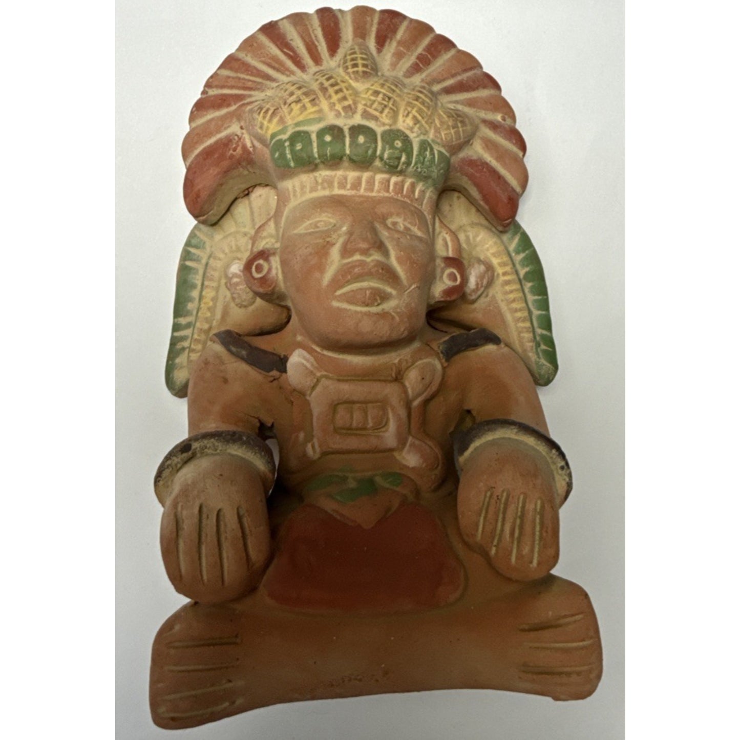 Vtg Hun Hunahpu Mayan Maize God Clay Sculpture Reproduction Autina 3955/6019