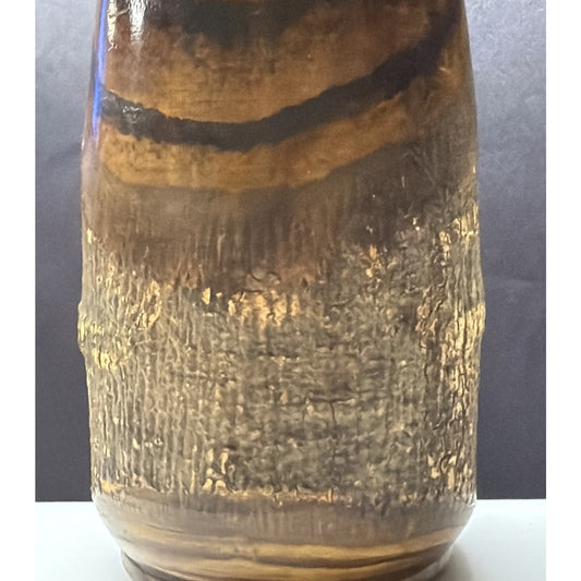 Antique Adirondack Souvenir Wood Turned Vase Bark Native American WI Dells As Is