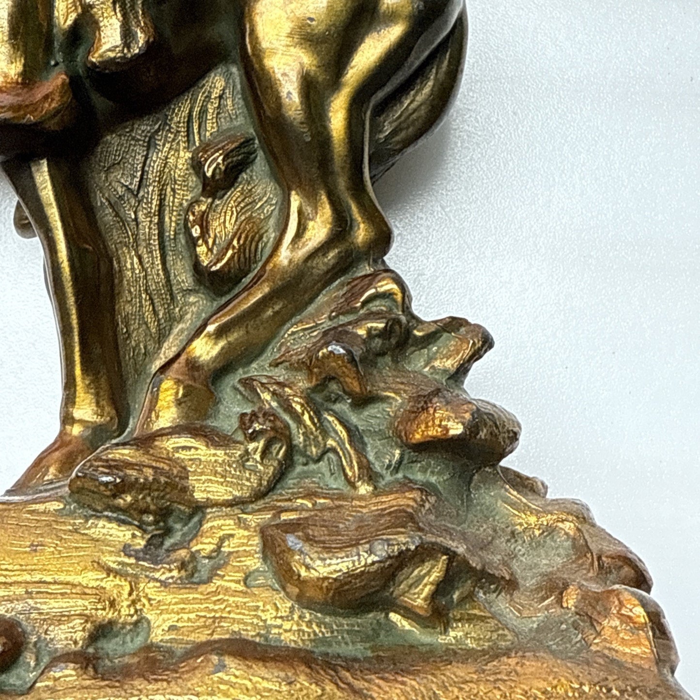 Vintage Ronson Metal Art Horse Rider Bookends Set End of the Trail Cowboy As Is