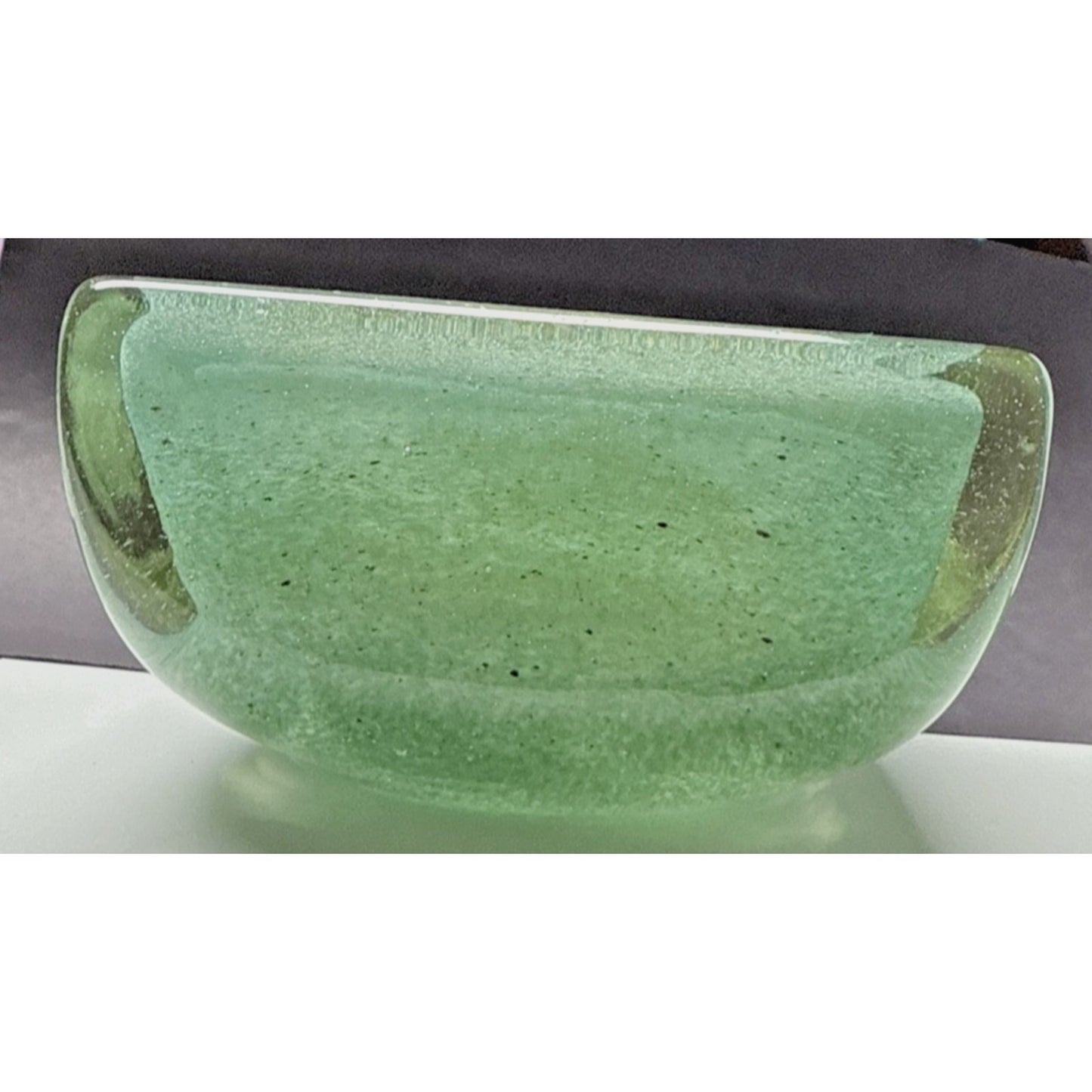 MCM Barovier Toso Eugenio or Aborigeni Art Glass Square Bowl Ashtray Gold Jade