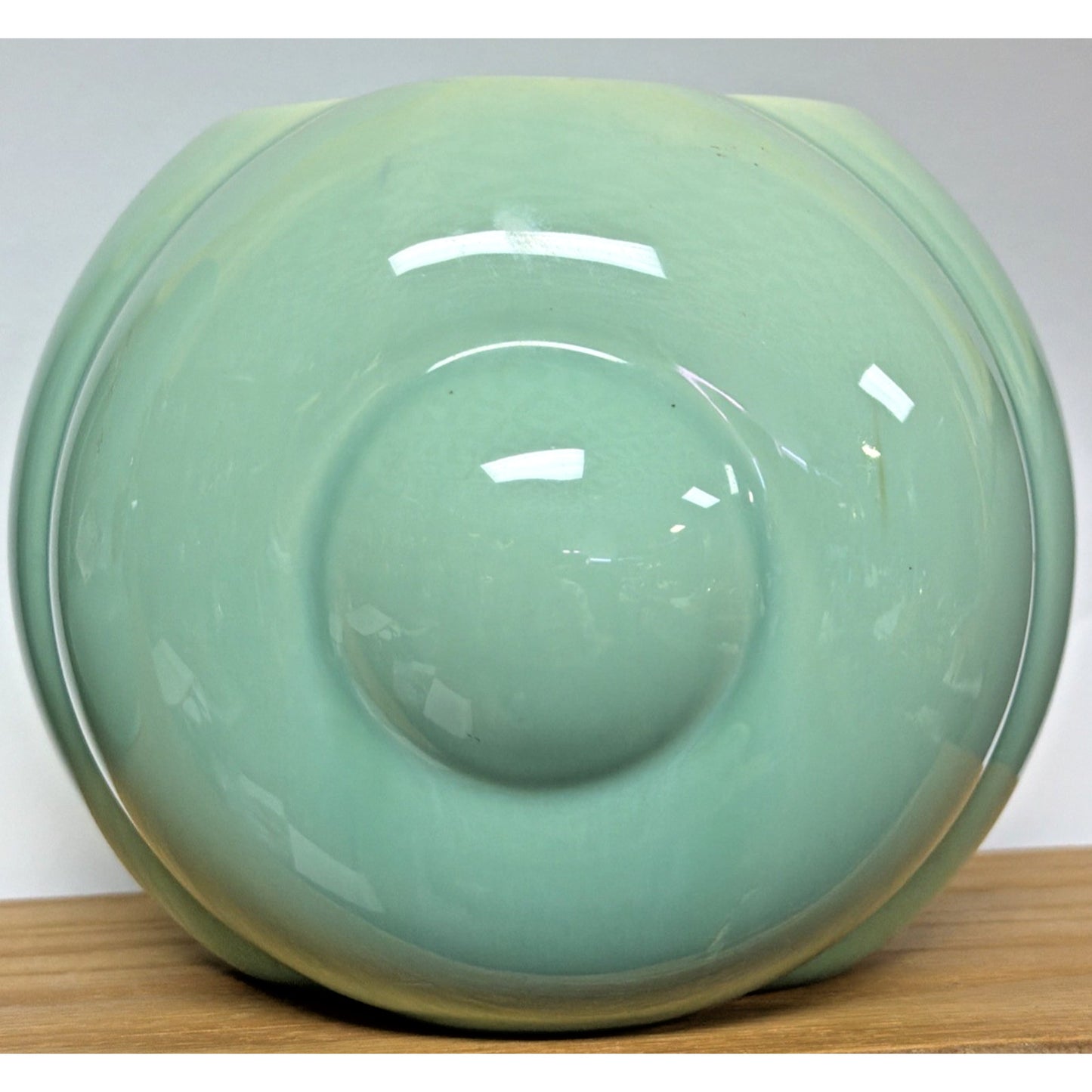 MCM Pittsville Art Pottery Vase Wisconsin 210 WIS Pillow Vase Turquoise Green