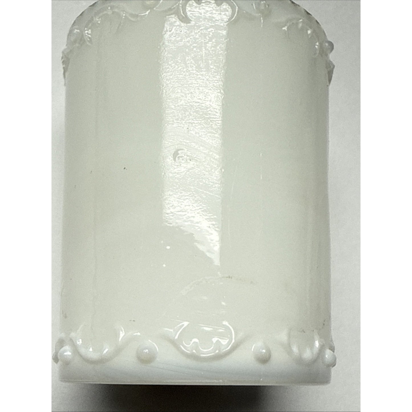 EAPG Unidentified Milk Glass Toothpick Matchstick Tobacco Childs Bead Scroll