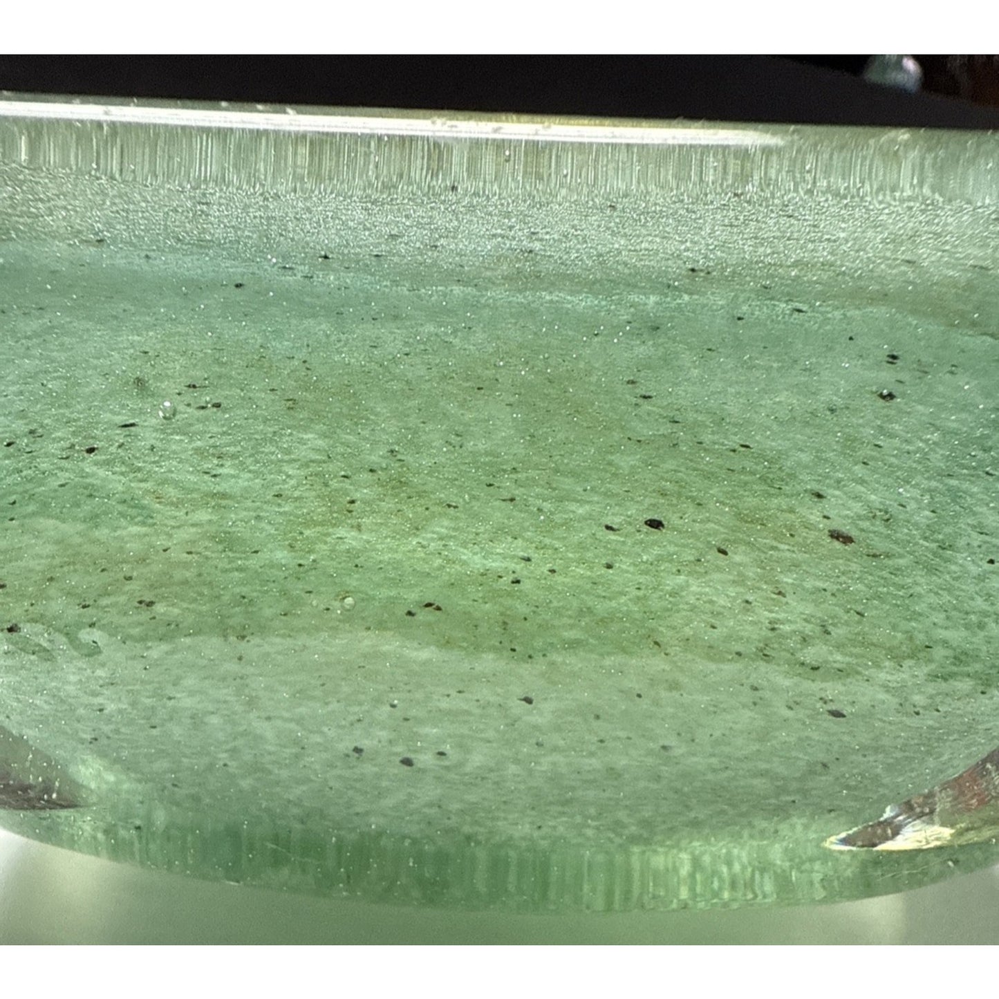 MCM Barovier Toso Eugenio or Aborigeni Art Glass Square Bowl Ashtray Gold Jade