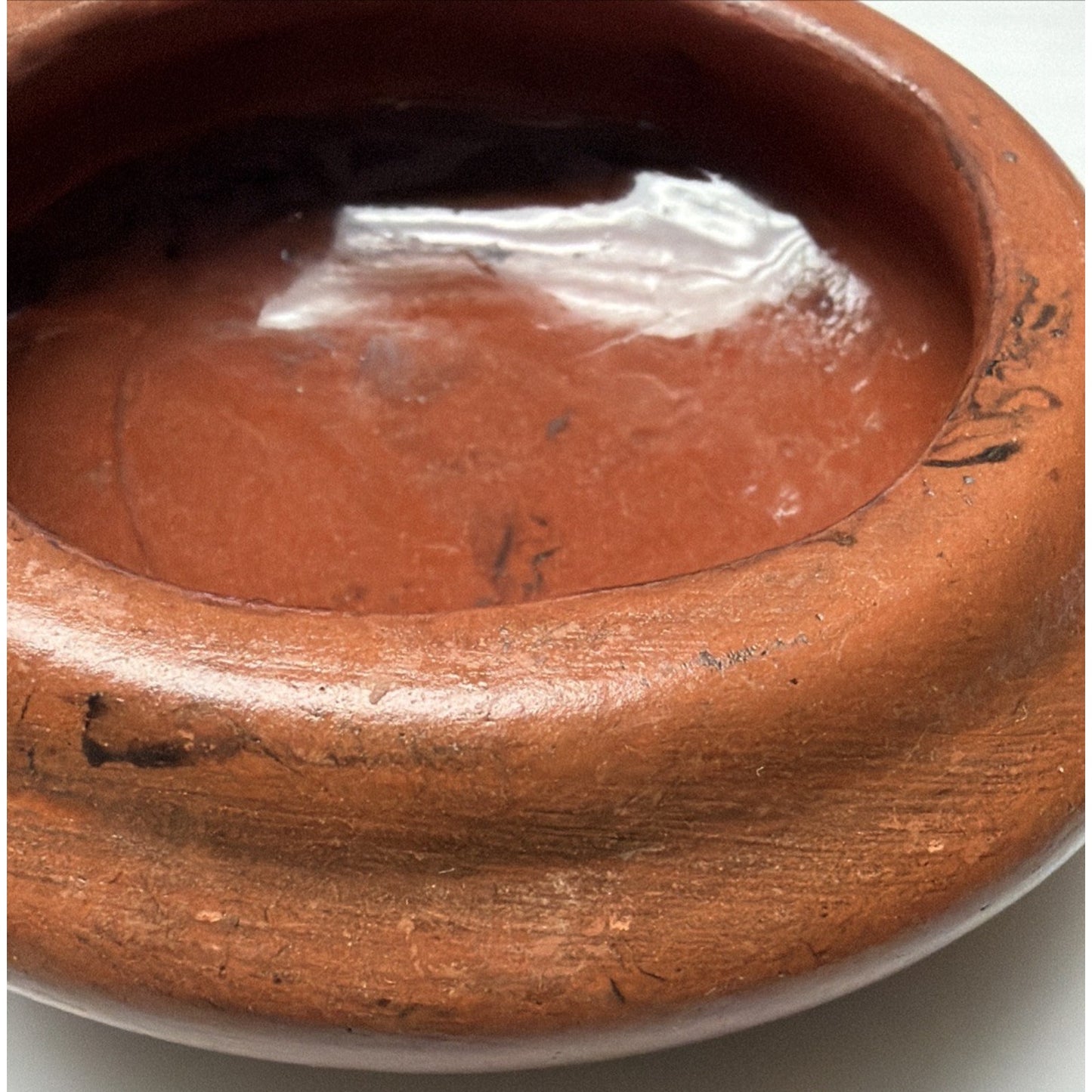 Vtg Navajo Art Pottery Jar Etched Native American Southwestern Pot Lid Signed