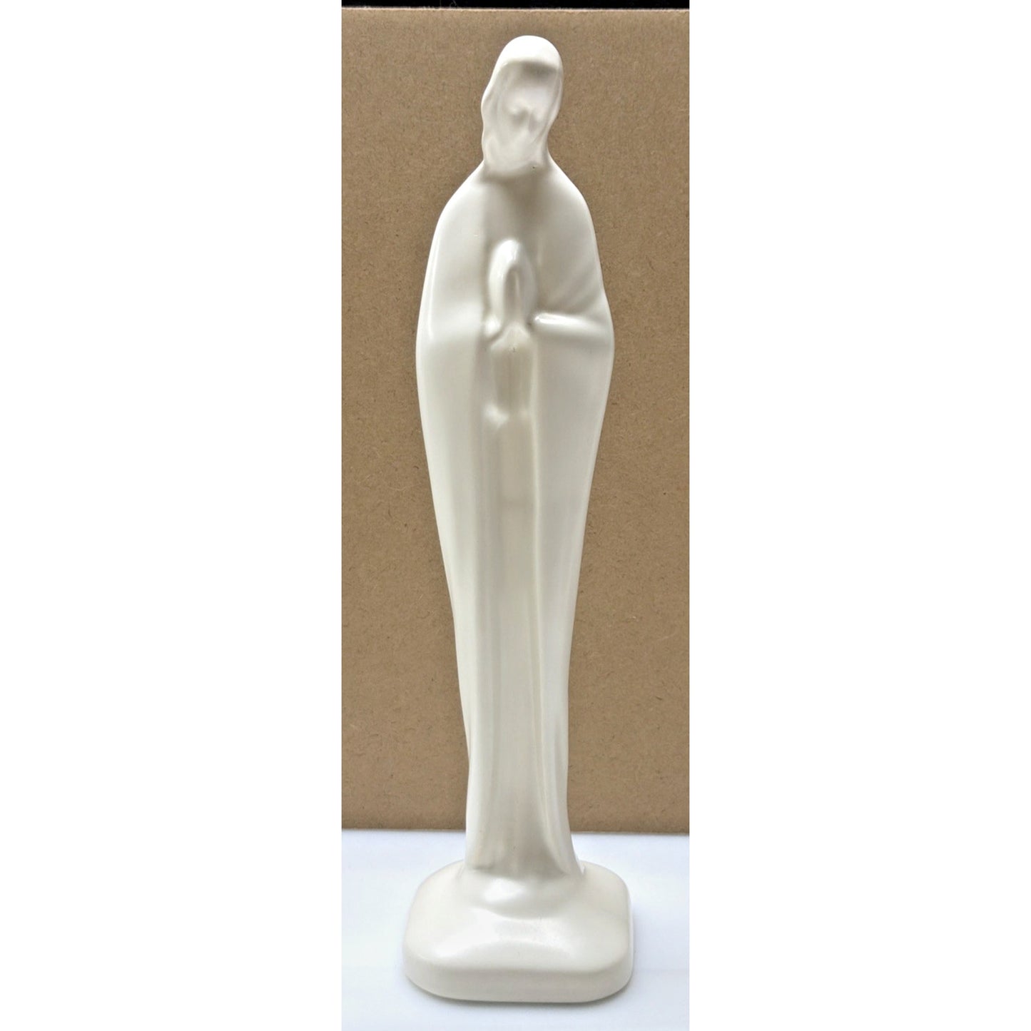 Vtg Haeger Pottery Praying Virgin Mary Madonna Statue White Matte Ceramic #303