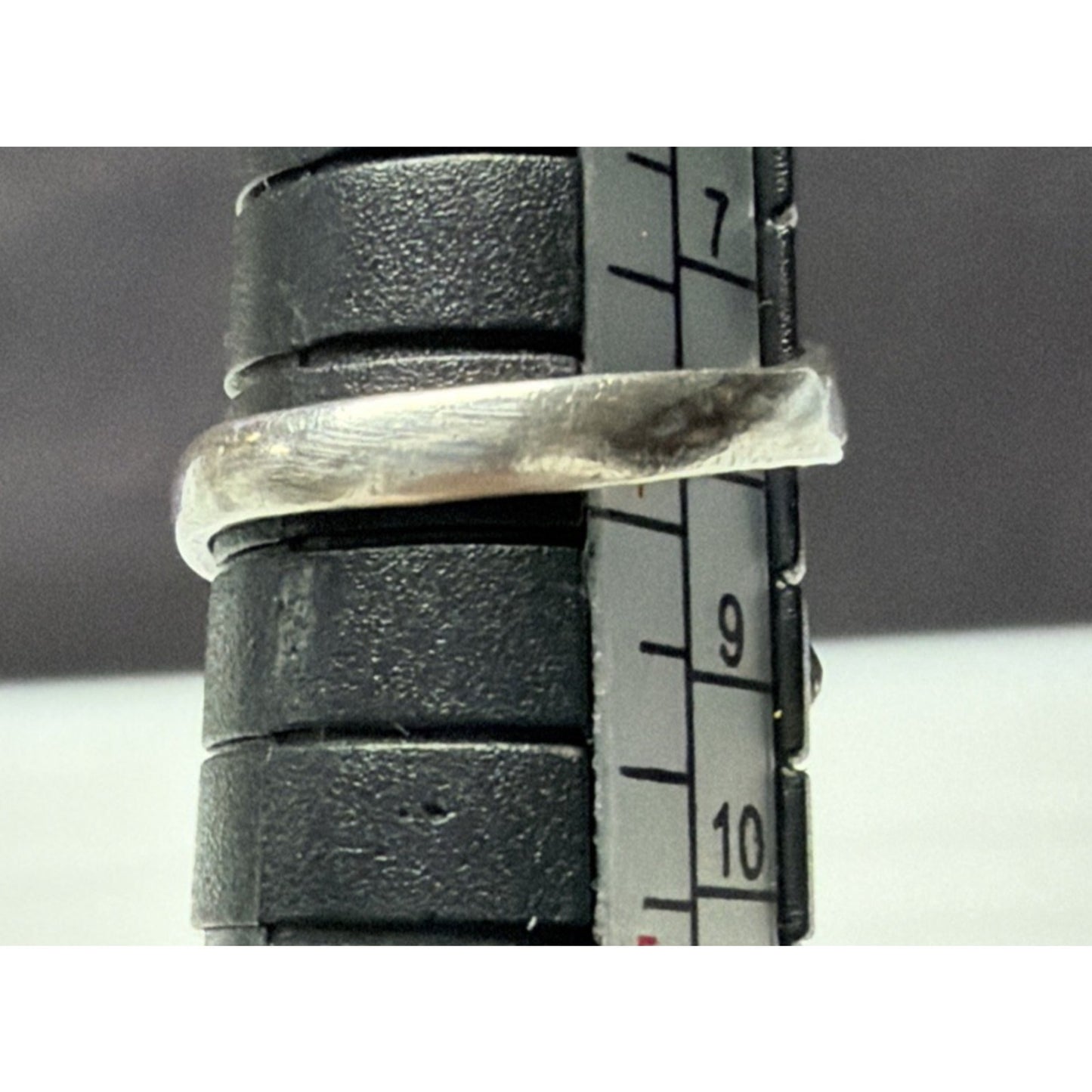 Vintage Sterling Silver Siam Niello Hindu Goddess Adjustable Bypass Ring Size 4