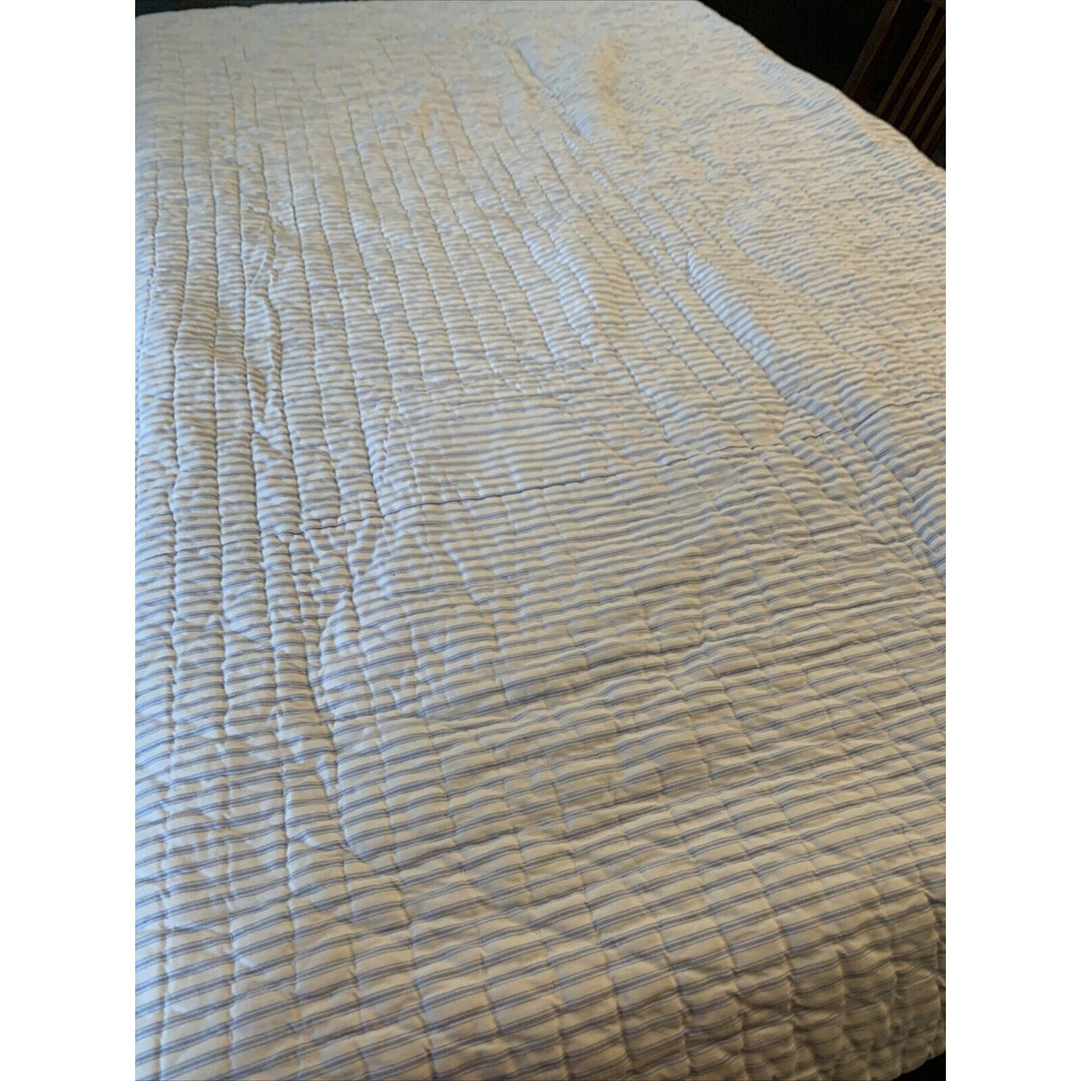 Pottery Barn Kids Jax Construction Cars Semi Truck Quilt Blanket 68 x 86 in
