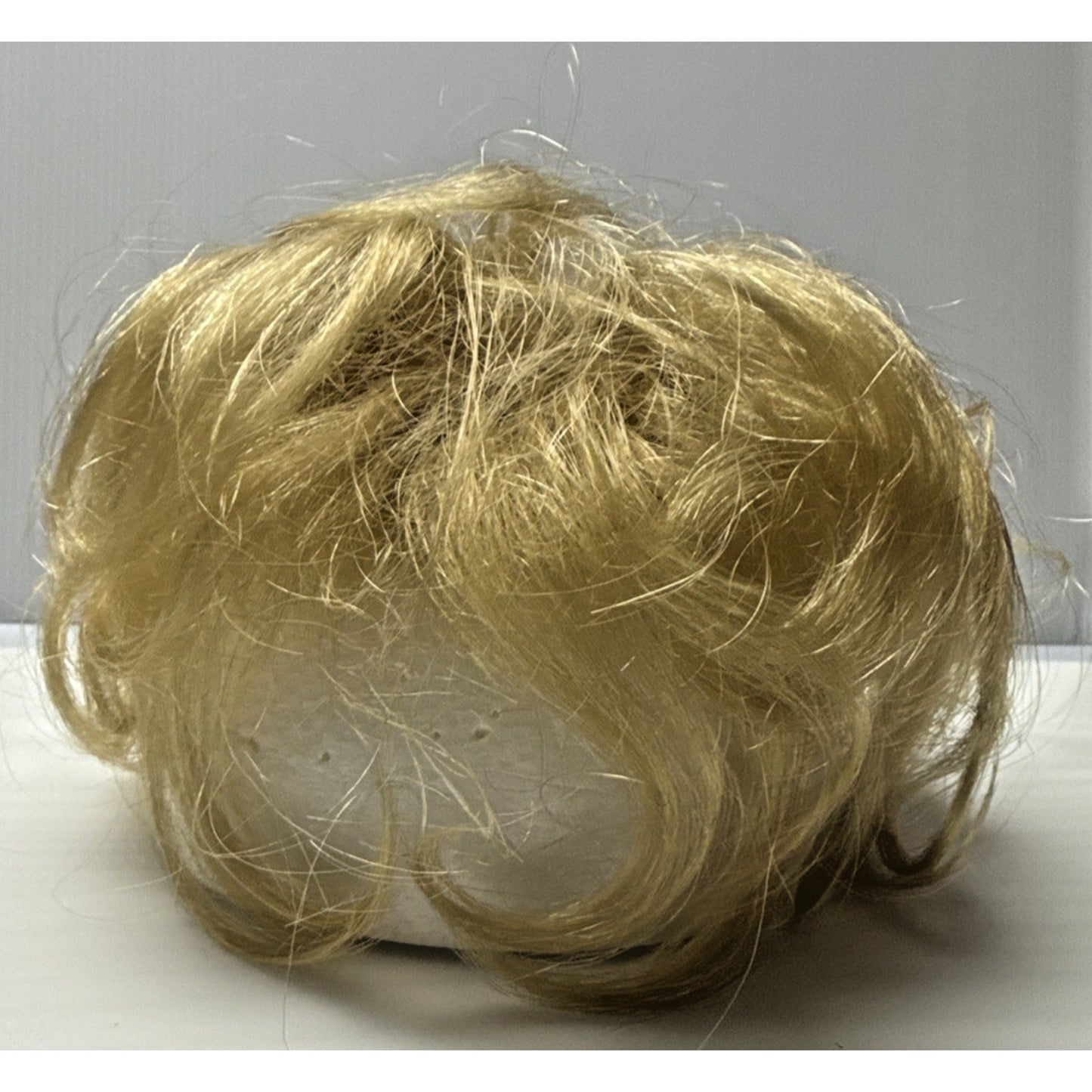 Vtg Fashion Tress Hair Piece Topper Blonde Curls France Net Bows Original Box