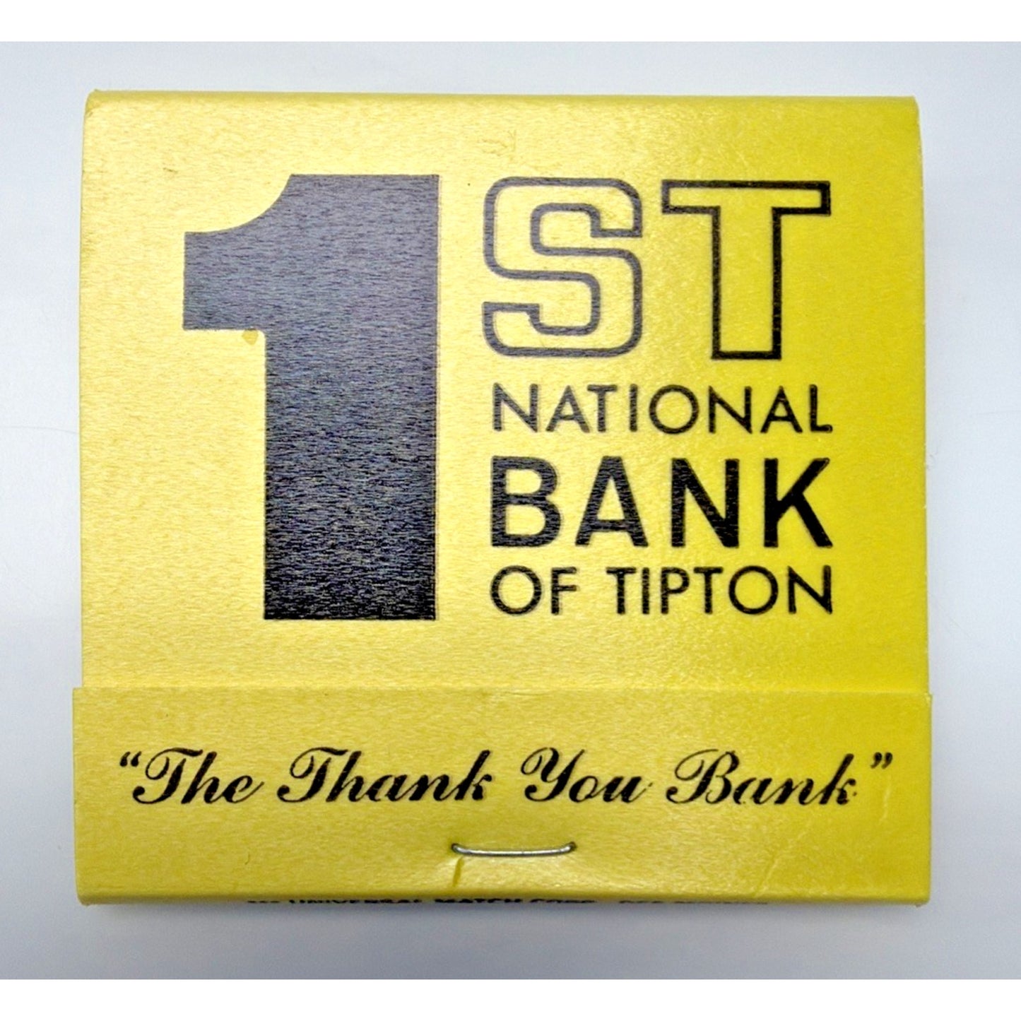 Vintage First National Bank Matchbook Advertising Matches Tipton Iowa Full