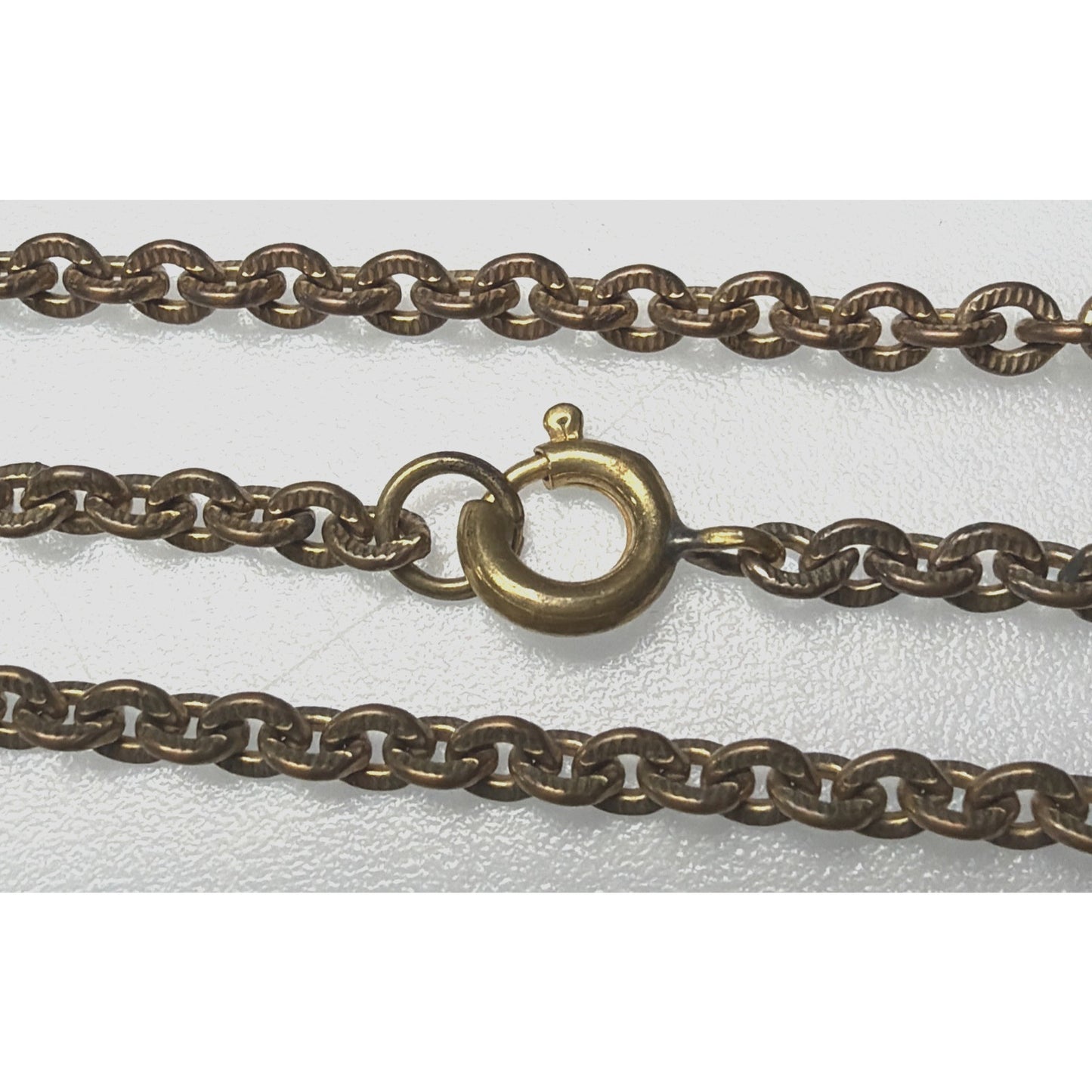 Victorian Edwardian Textured Links GF Chain Necklace As Is