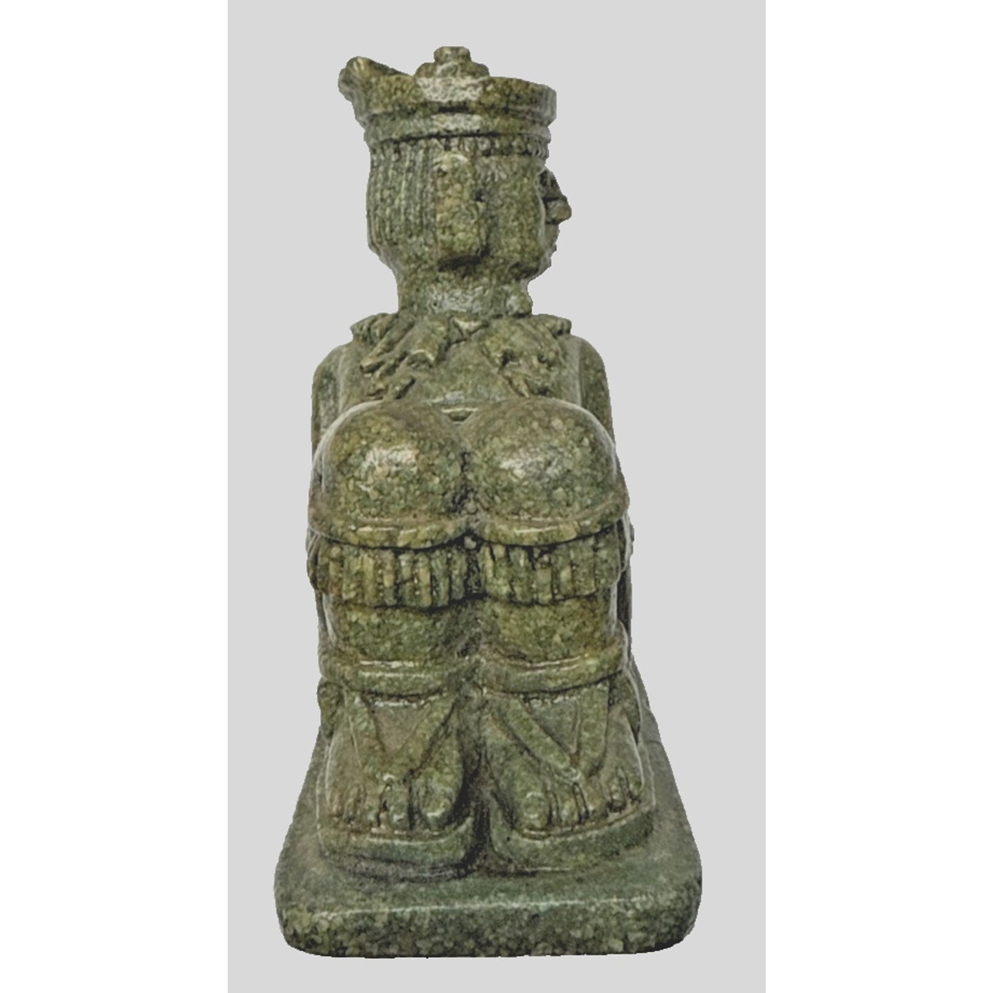 Vintage Chacmool Toltec Mayan Figurine Crushed Stone Resin Composite As Is Read