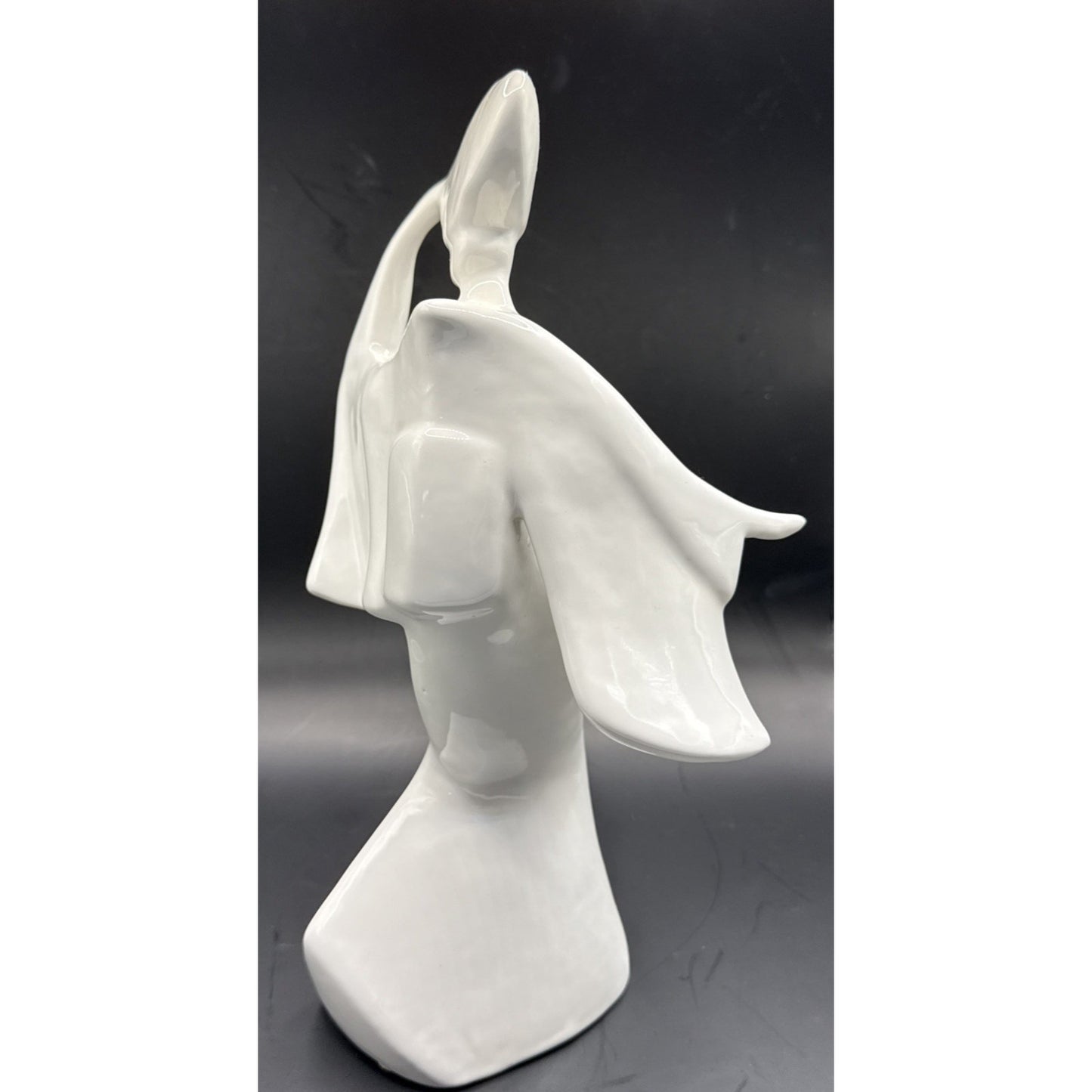 Vtg Blanc de Chine Awa Odori Dancer Sculpture Keiten Takahashi Porcelain Glazed