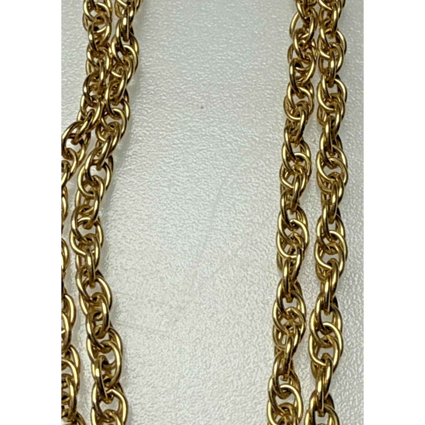 Vintage 1/20 12k Gold Filled Rope Chain Necklace 23.5 inch As Is