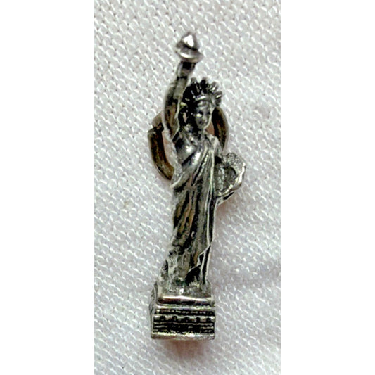 Vintage 925 Sterling Silver Statue of Liberty Charm Pendant NYC Souvenir