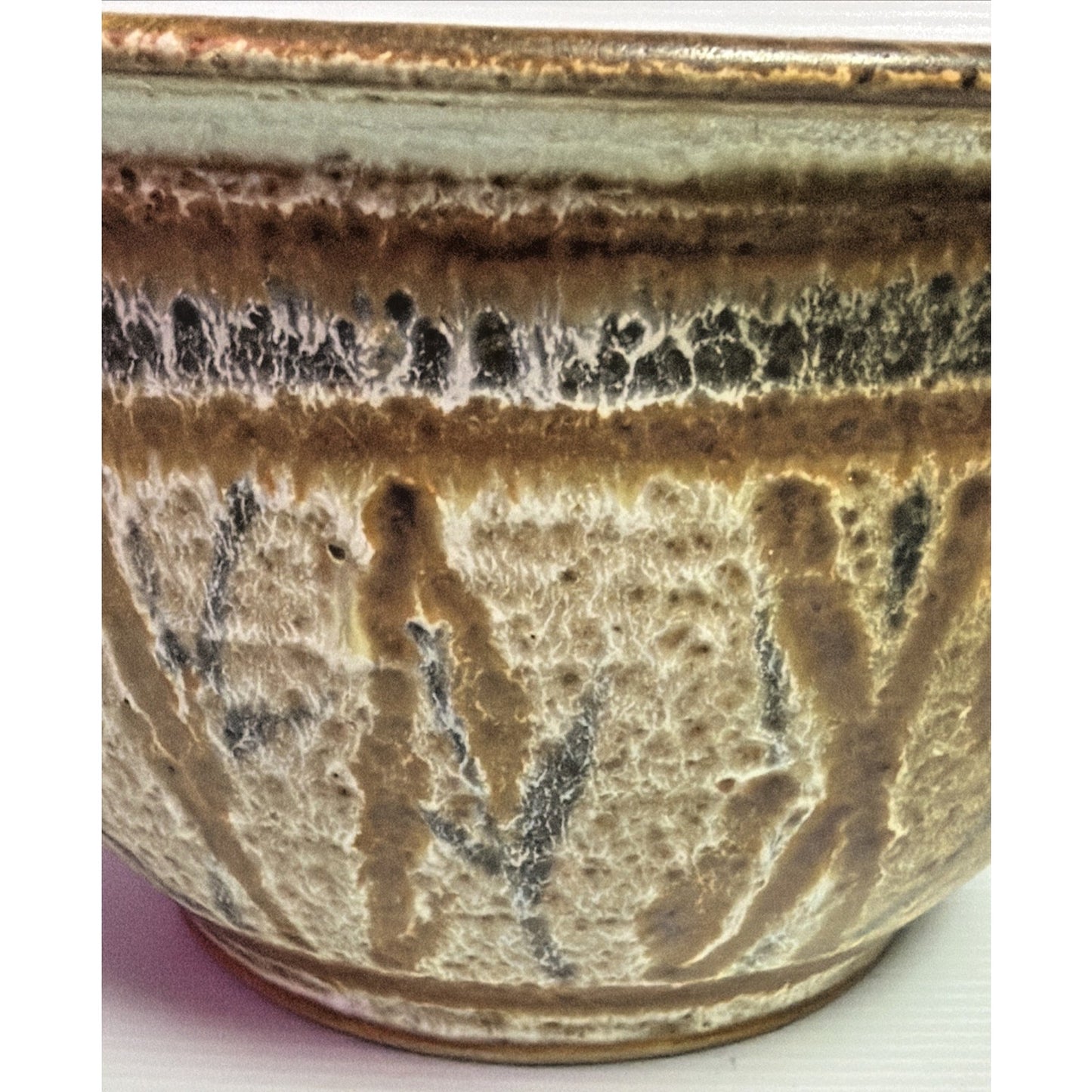 Vintage Dan Keegan Stoneware Art Pottery Pitcher Handled Bowl Glazed Abstract