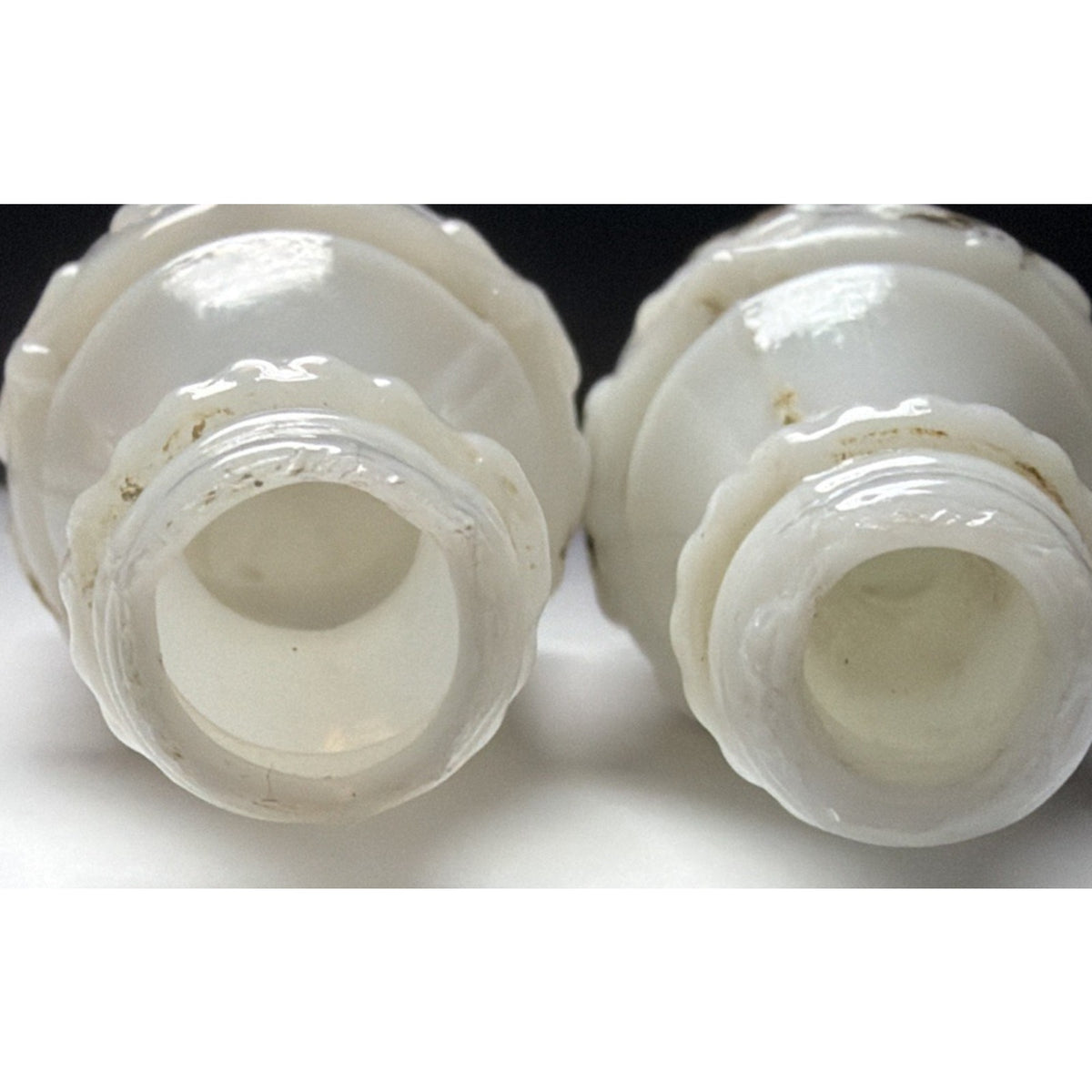 EAPG Eagle Glass Co No 46 Fleur de Lis Shakers Painted As Is