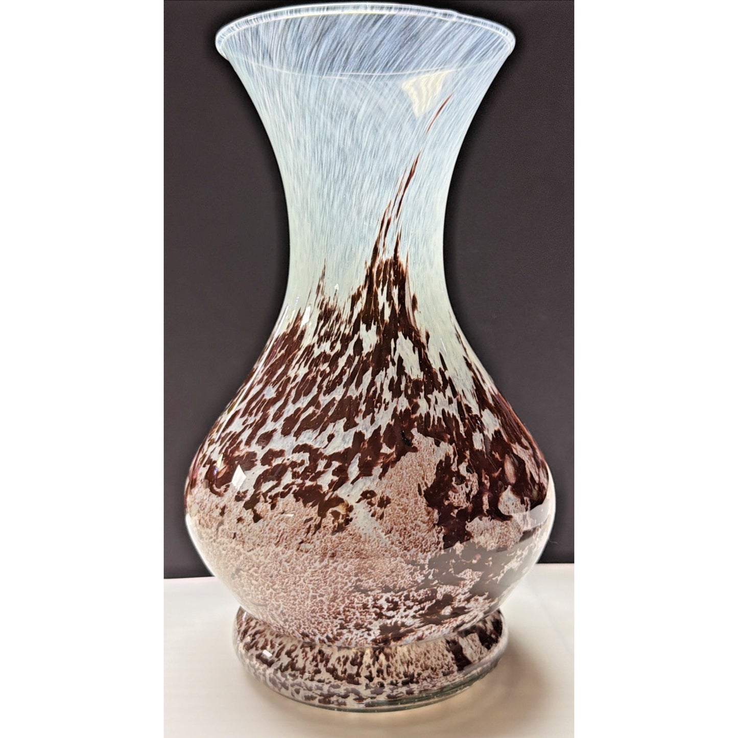 Contemporary Klodzko Poland Art Glass Vase Mozaik Mix Mosaic Abstract Mottled